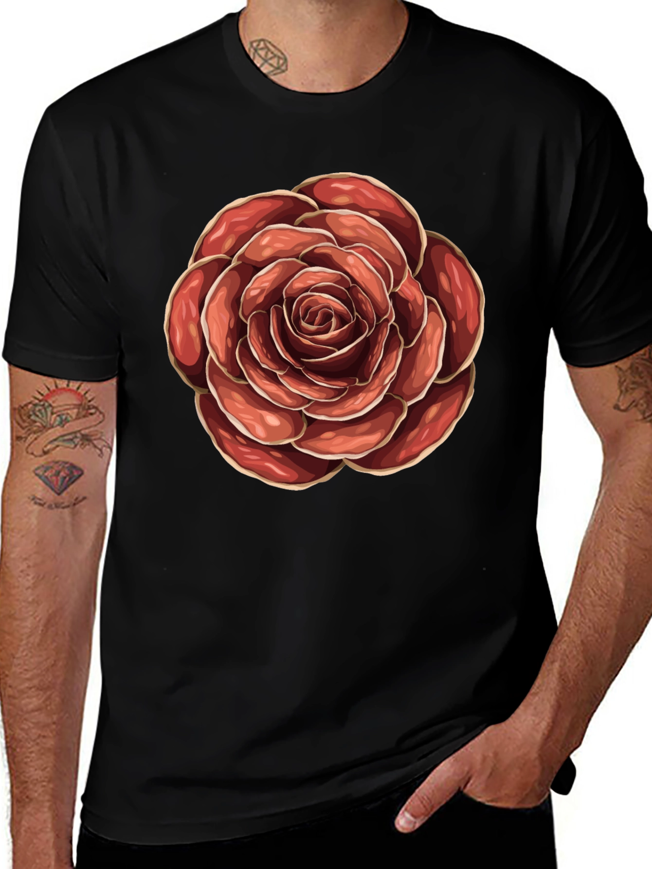 Rose Graphic Tee - Stylish Casual Wear