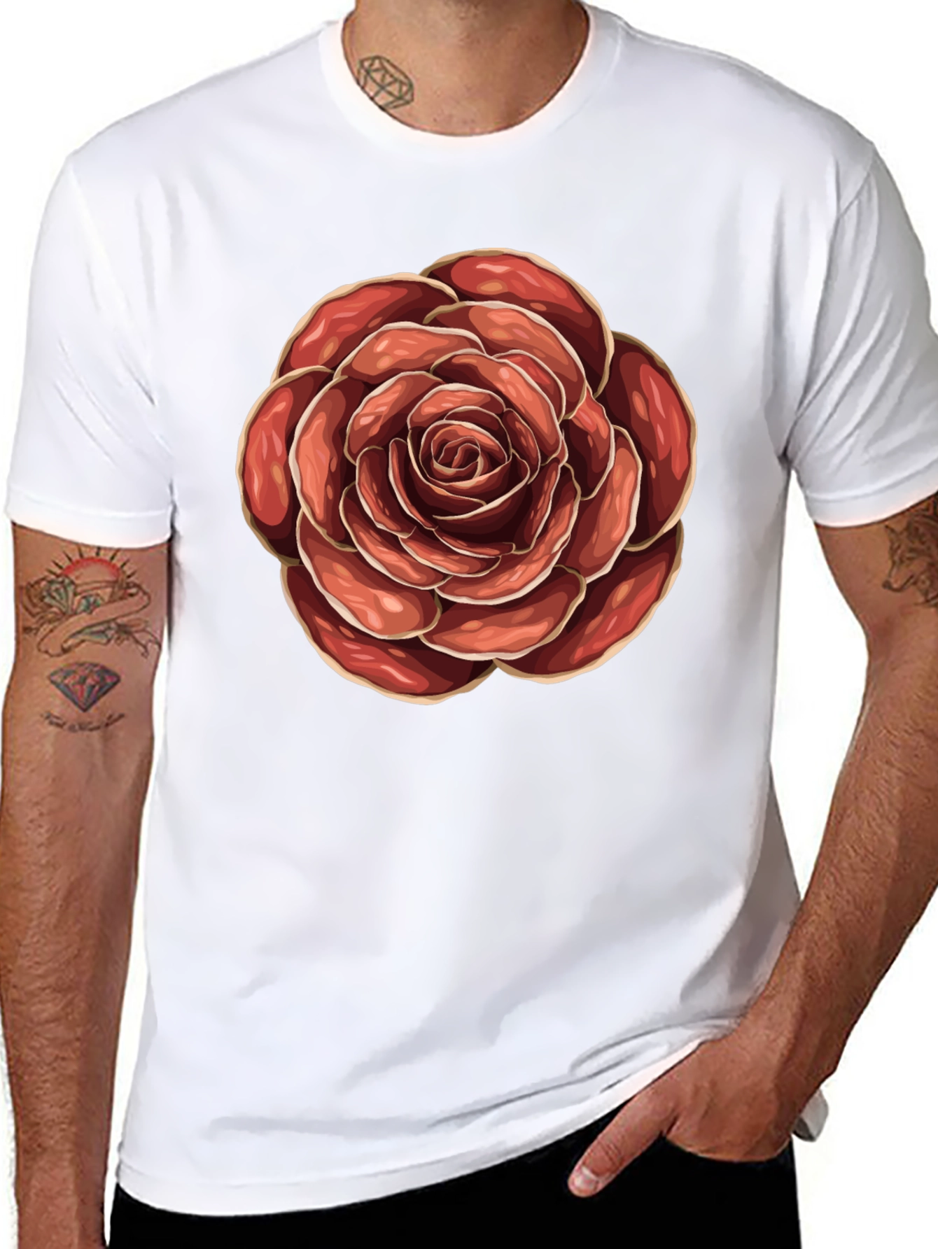 Rose Graphic Tee - Stylish Casual Wear