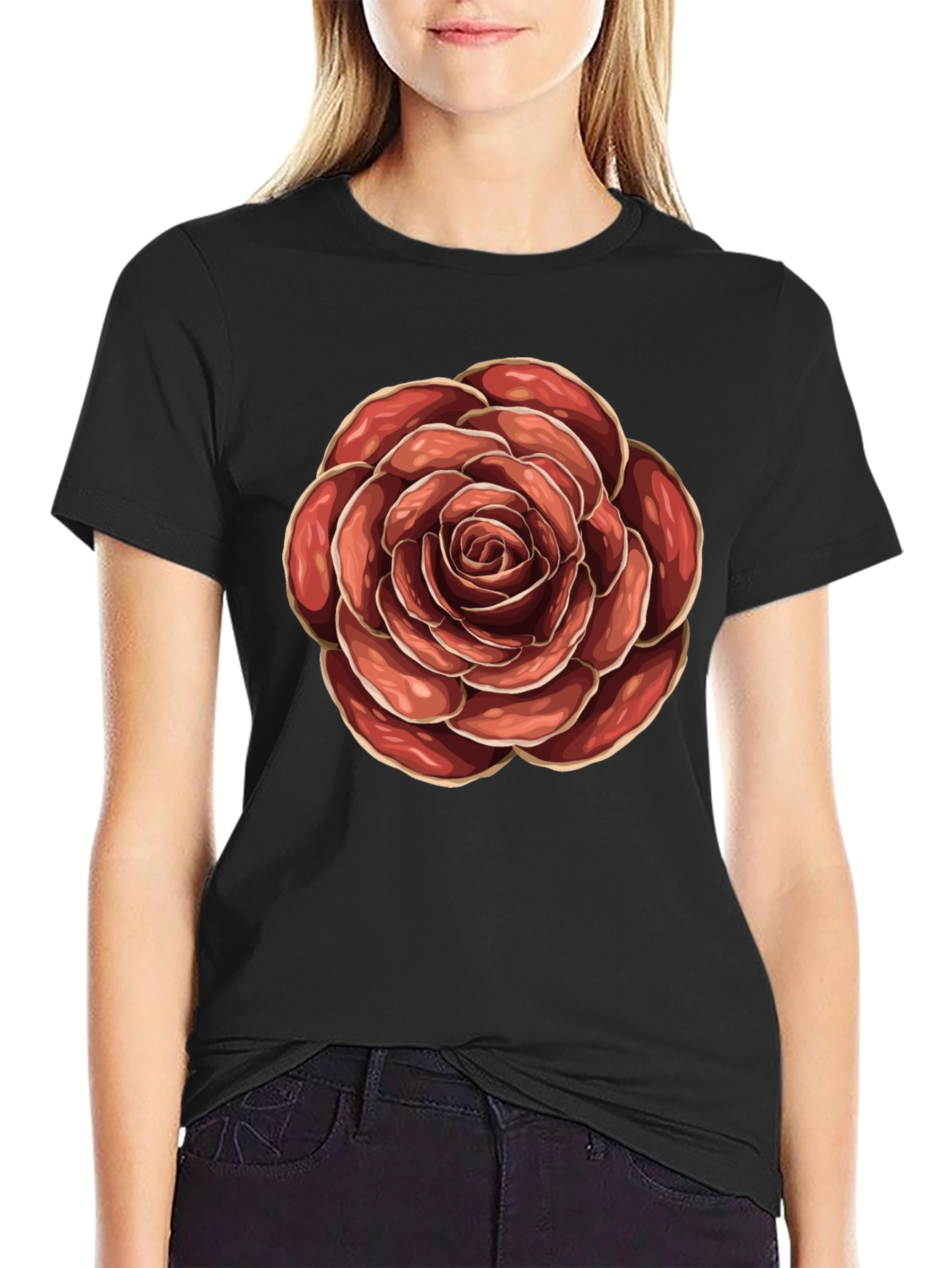 Rose Graphic Tee - Stylish Casual Wear