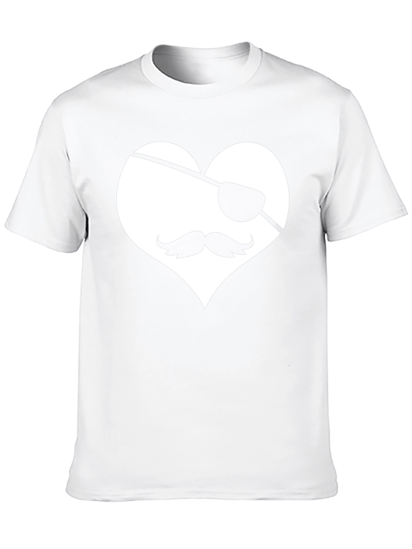 Pirate Heart Graphic Tee - Unique Mens Black T-Shirt