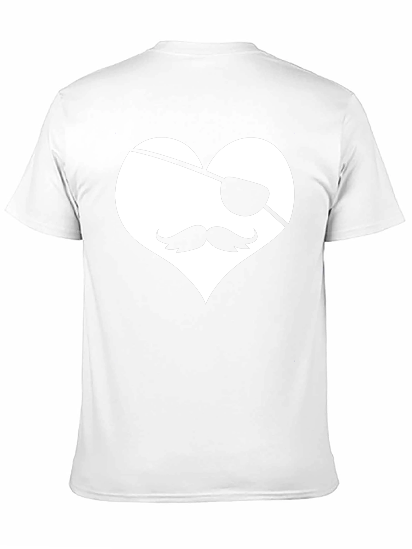 Pirate Heart Graphic Tee - Unique Mens Black T-Shirt