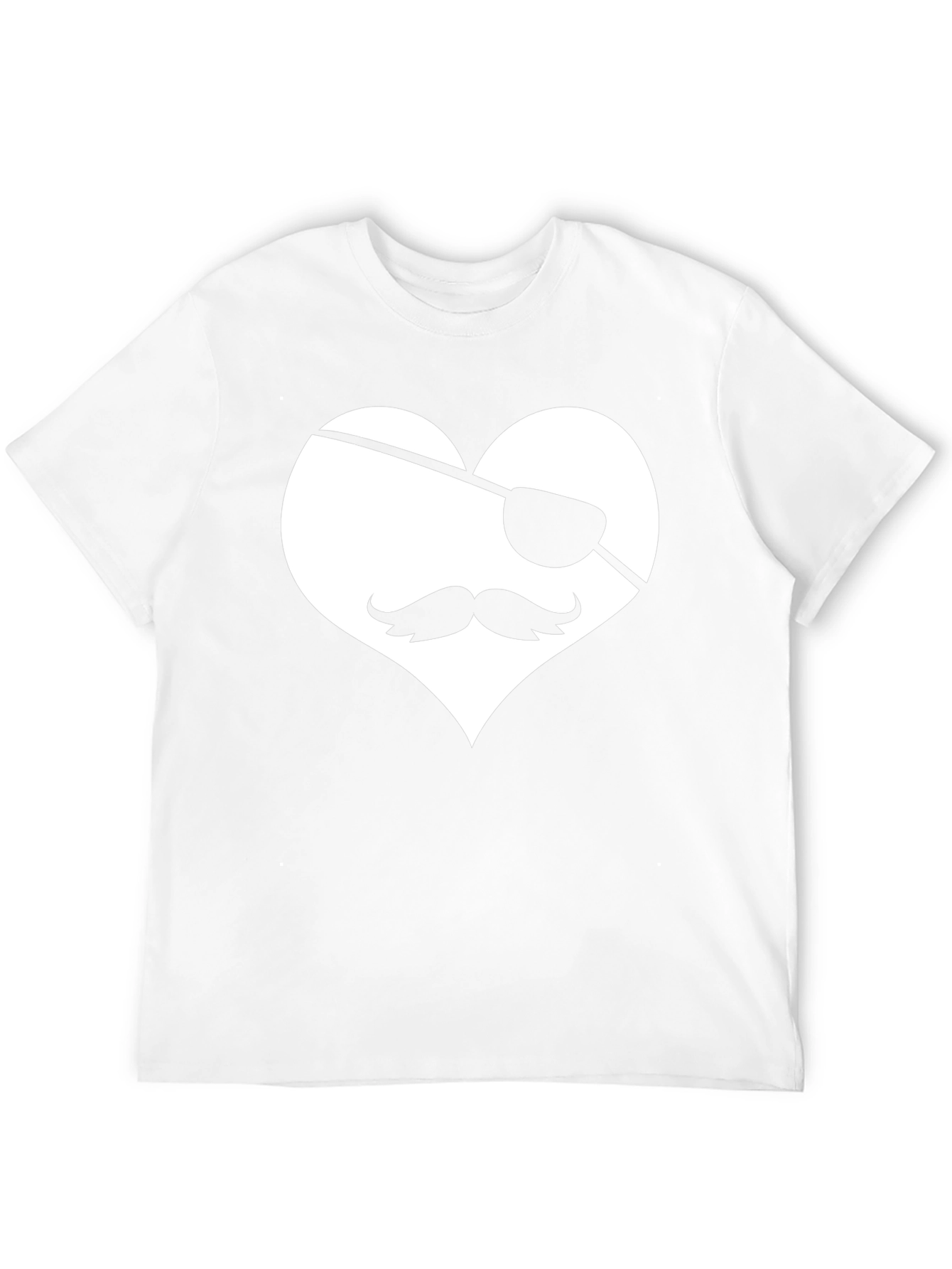 Pirate Heart Graphic Tee - Unique Mens Black T-Shirt