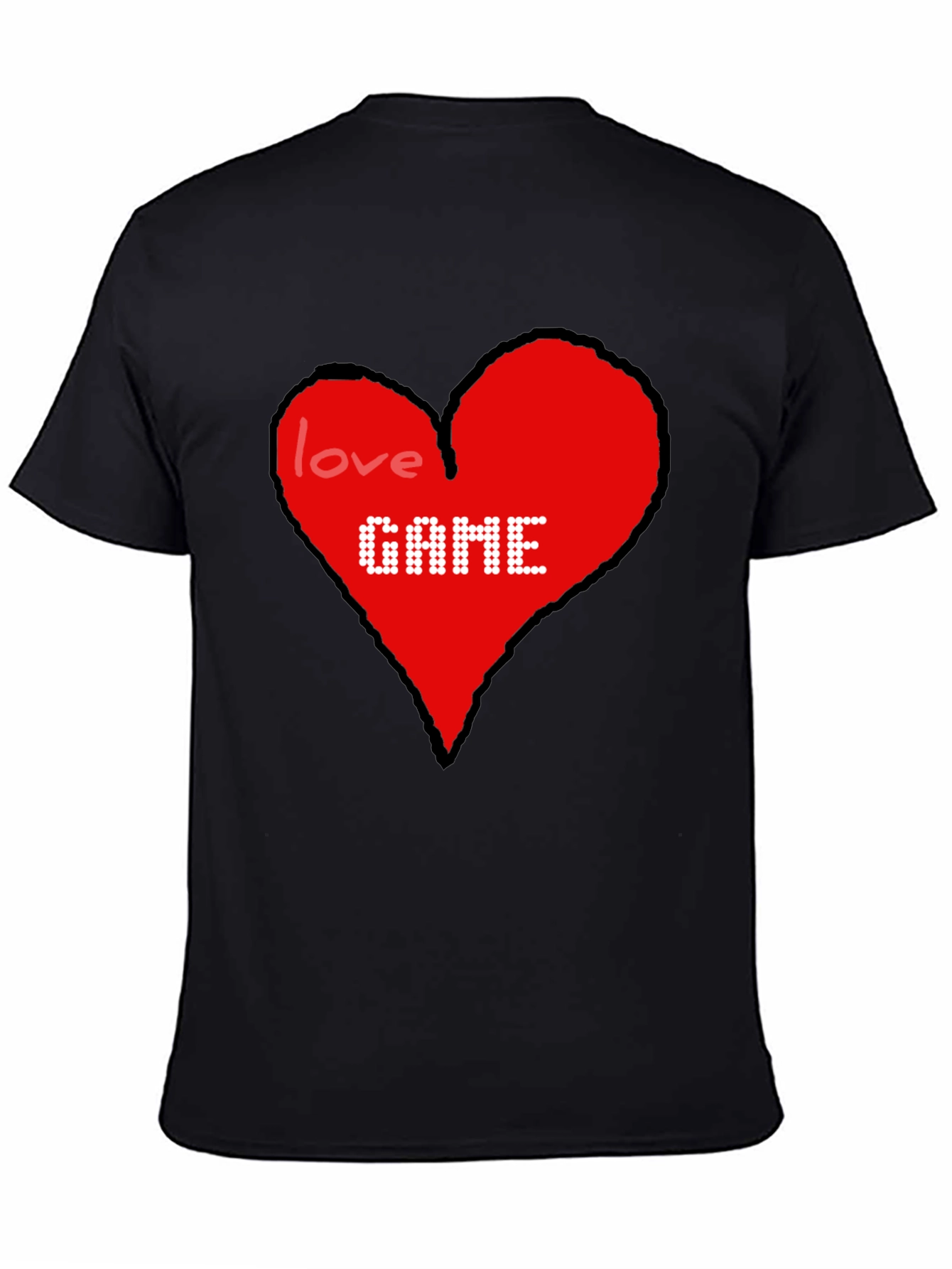 Love Game T-Shirt Heart Design Gamer Tee