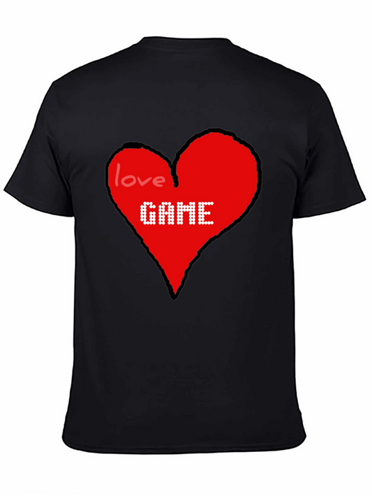 Love Game T-Shirt Heart Design Gamer Tee