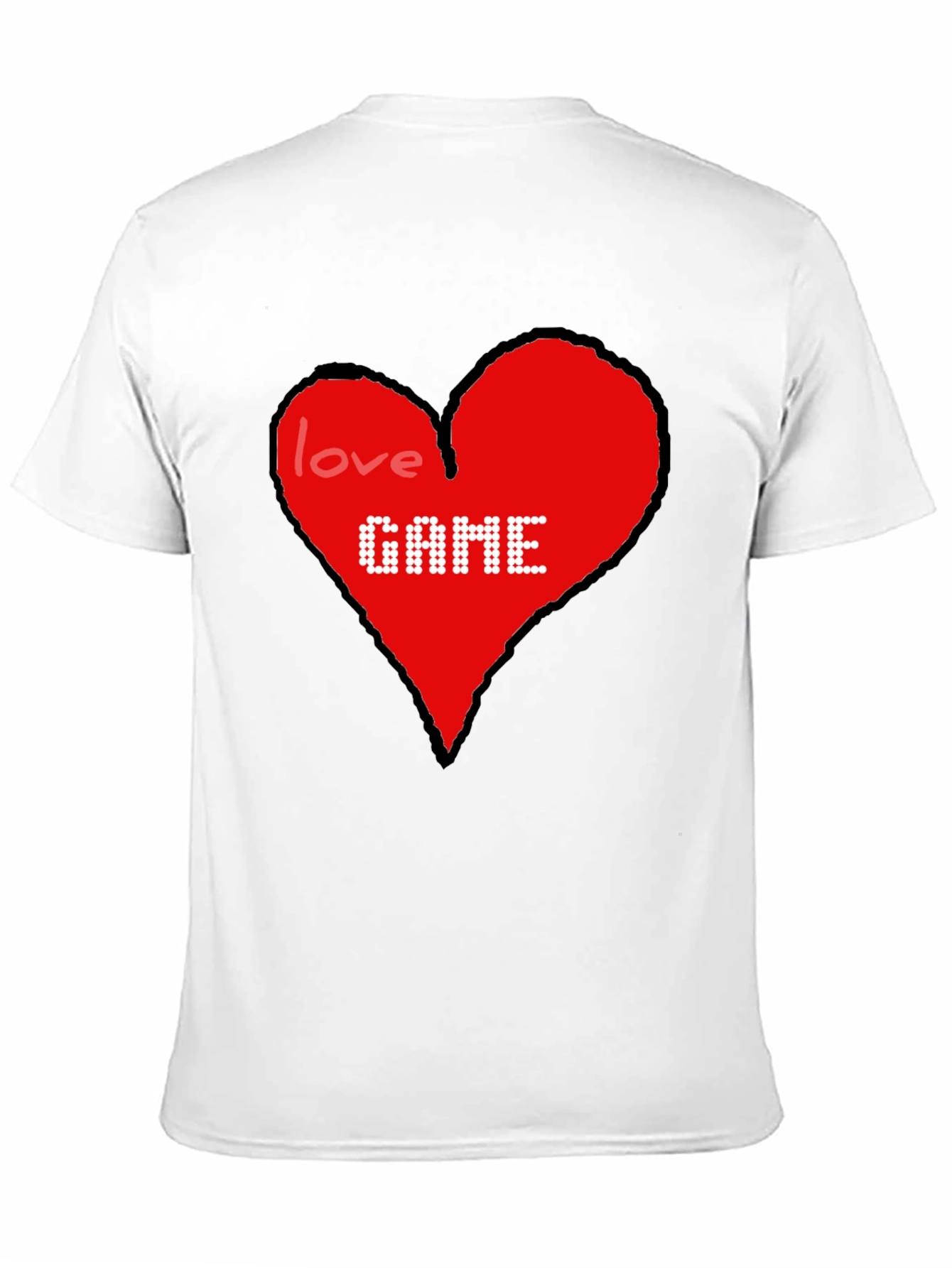 Love Game T-Shirt Heart Design Gamer Tee