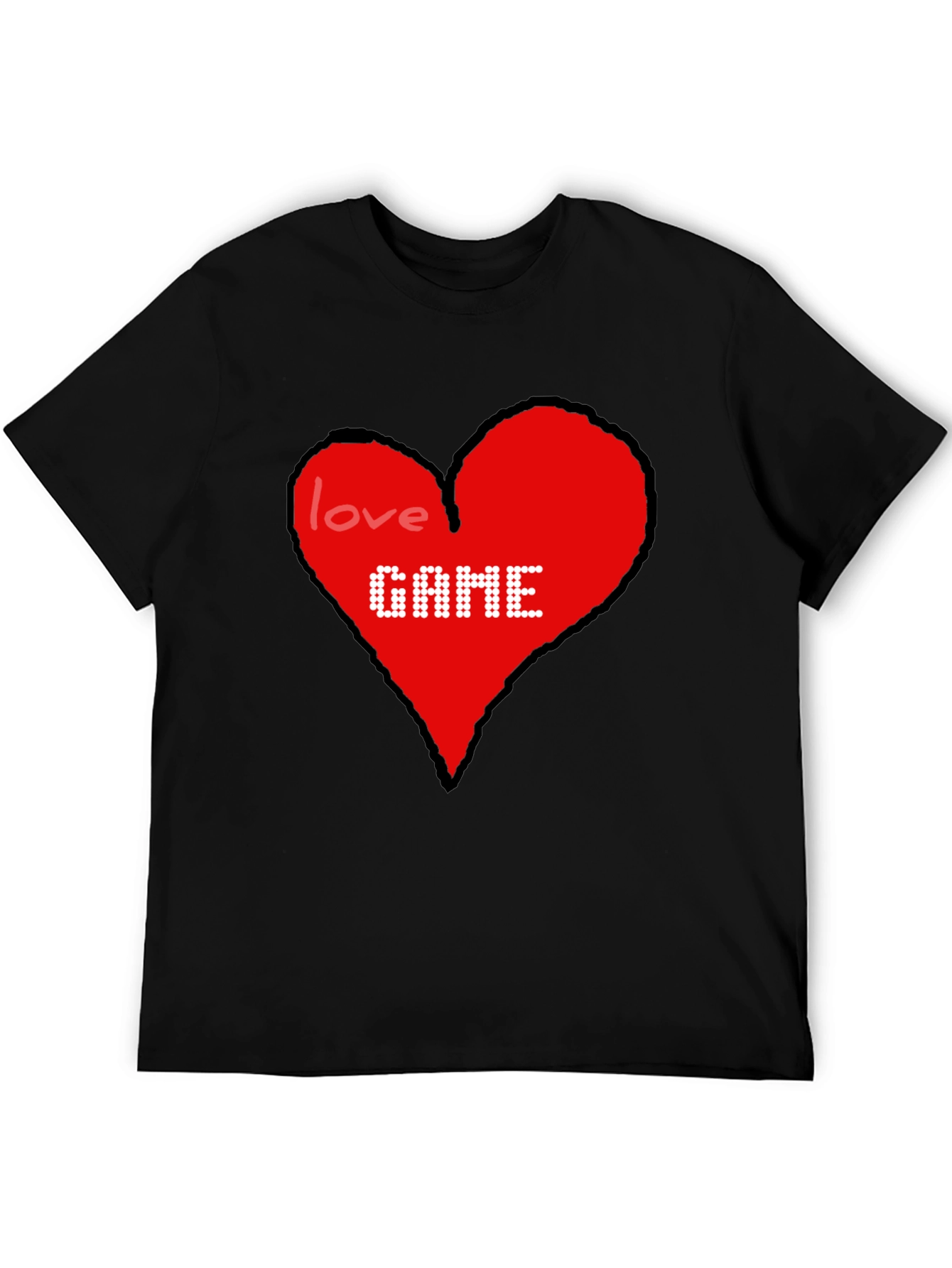 Love Game T-Shirt Heart Design Gamer Tee