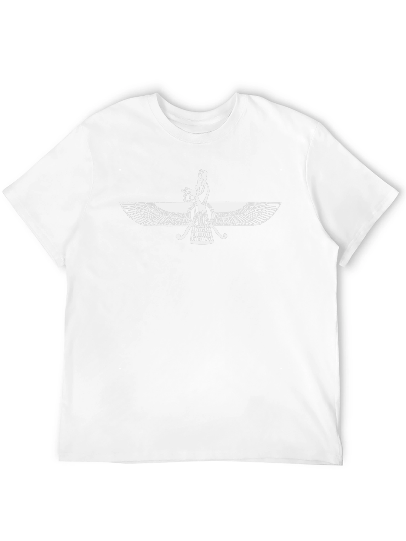 Zoroastrian Faravahar Graphic Tee - Black Cotton T-Shirt