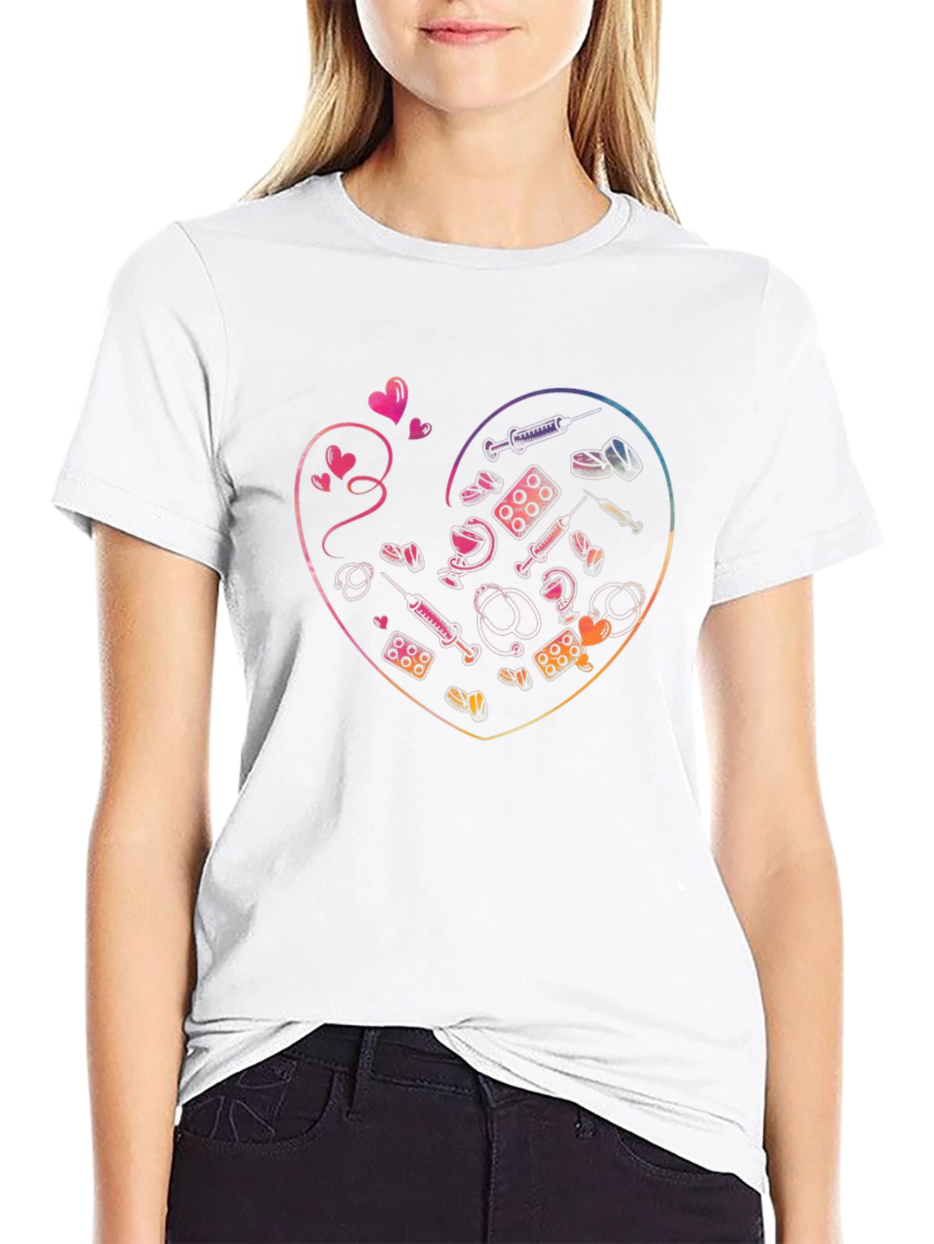 Nurse Heart T-Shirt - Healthcare Hero Tee