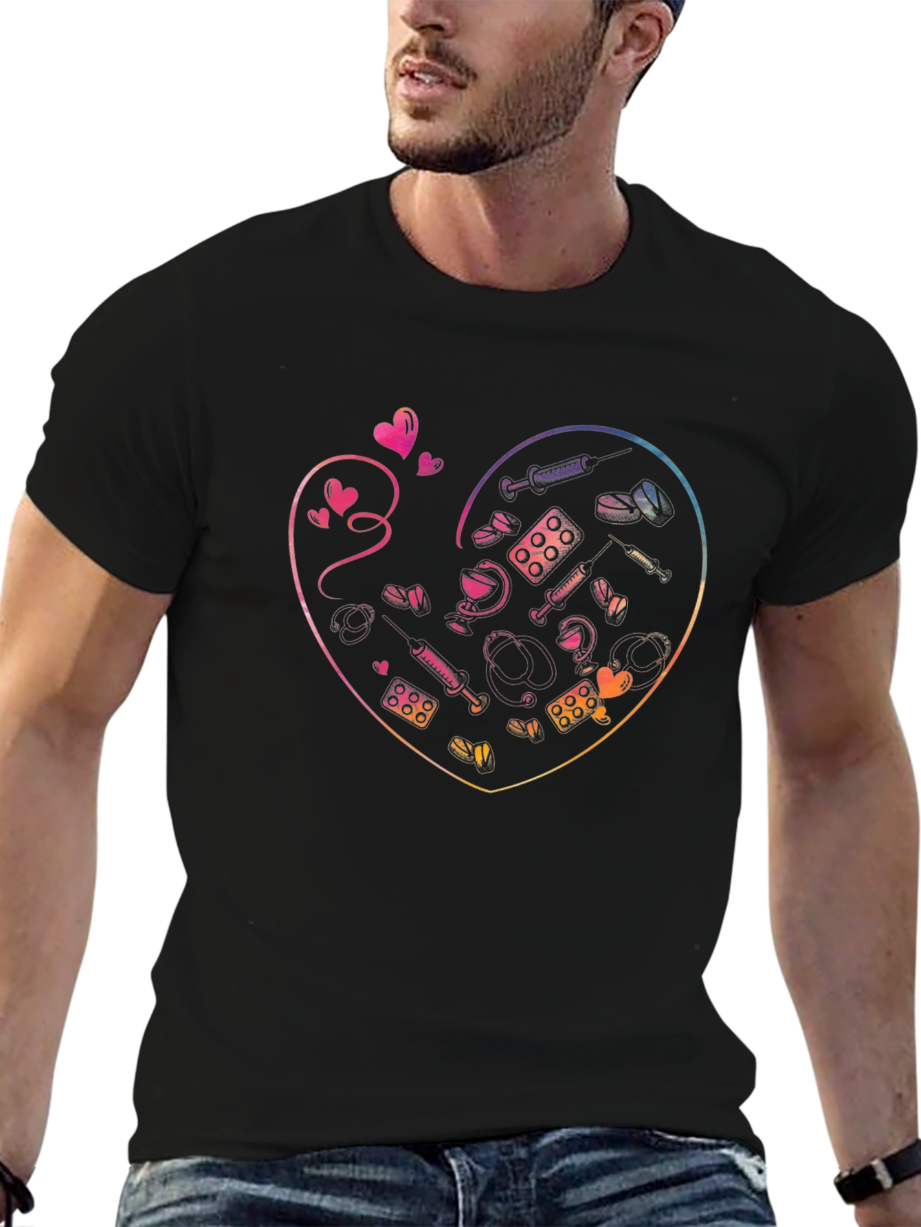Nurse Heart T-Shirt - Healthcare Hero Tee