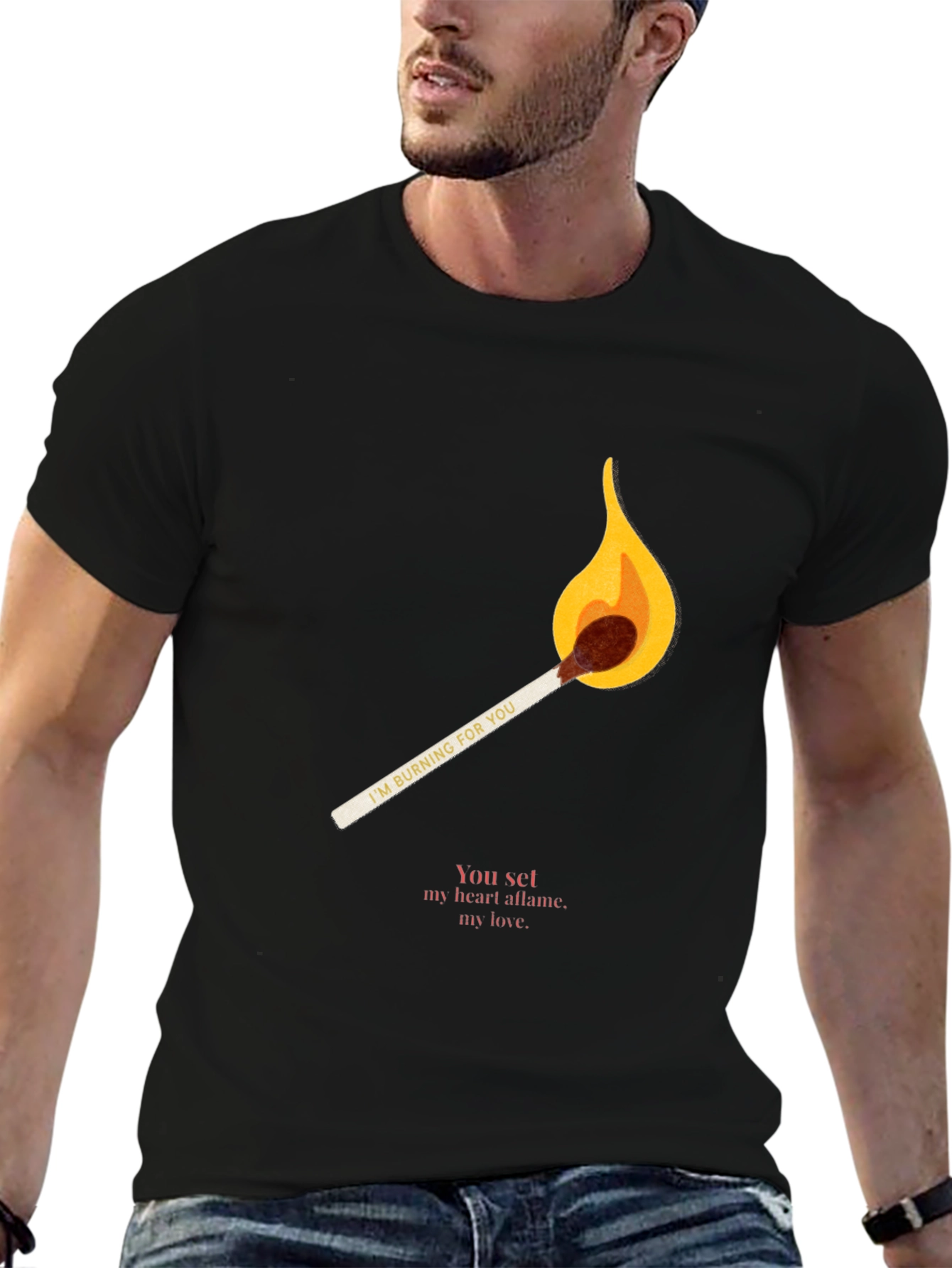 Burning Love Tee - Match Graphic T-Shirt