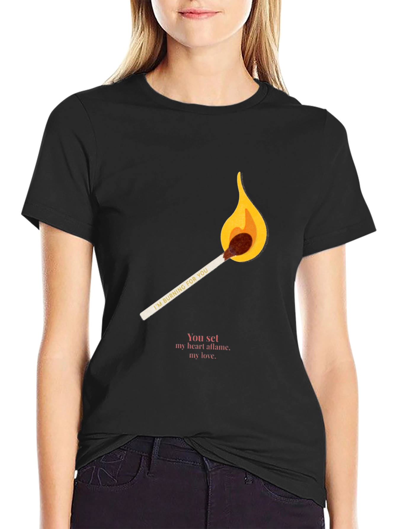 Burning Love Tee - Match Graphic T-Shirt