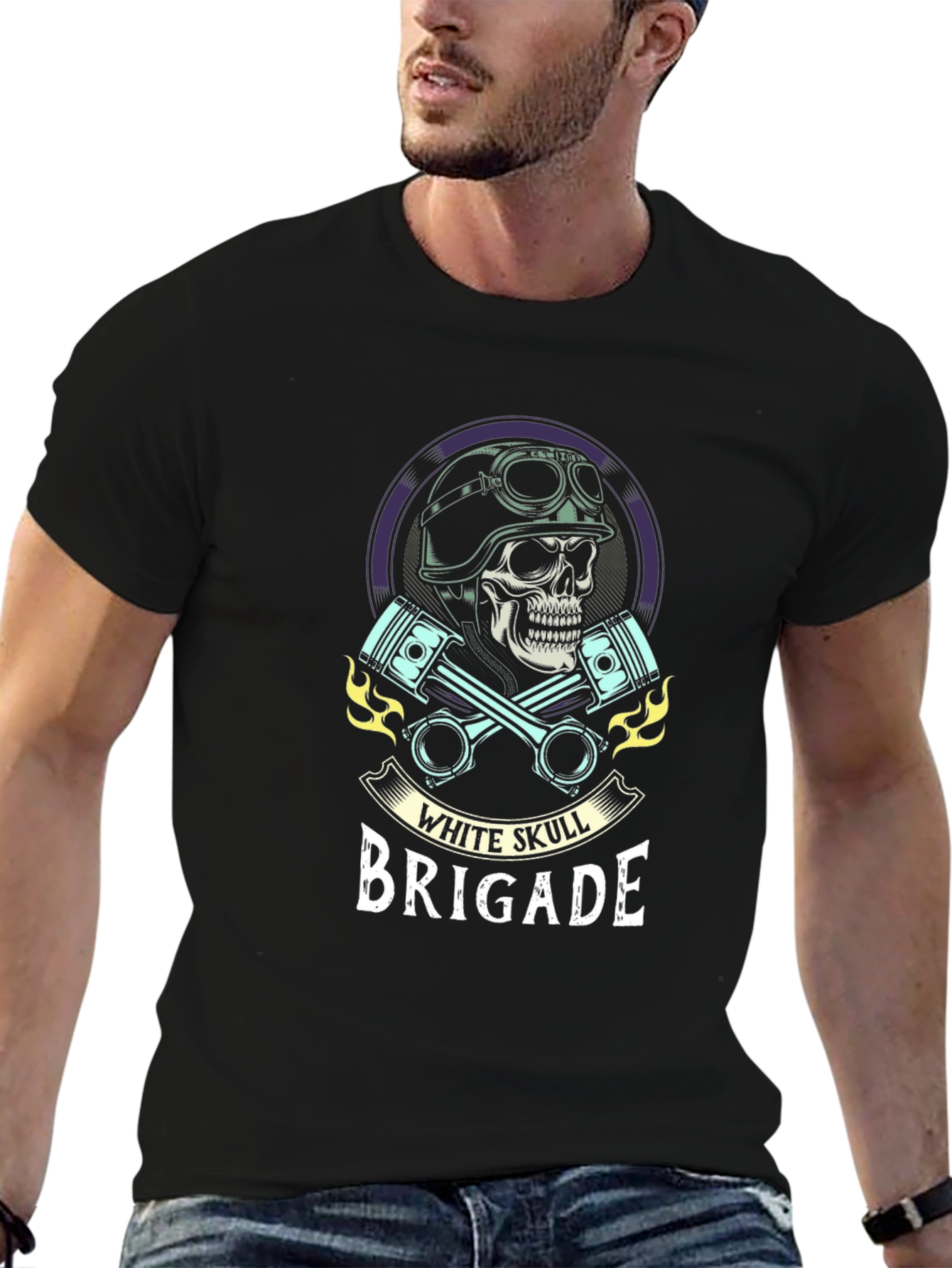 White Skull Brigade Graphic T-Shirt