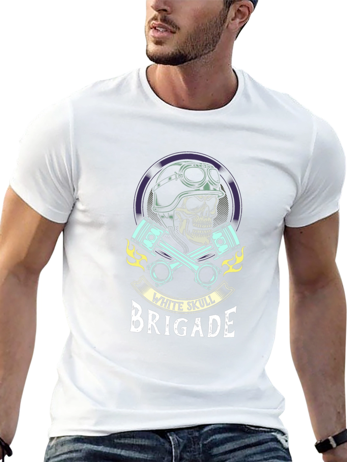 White Skull Brigade Graphic T-Shirt