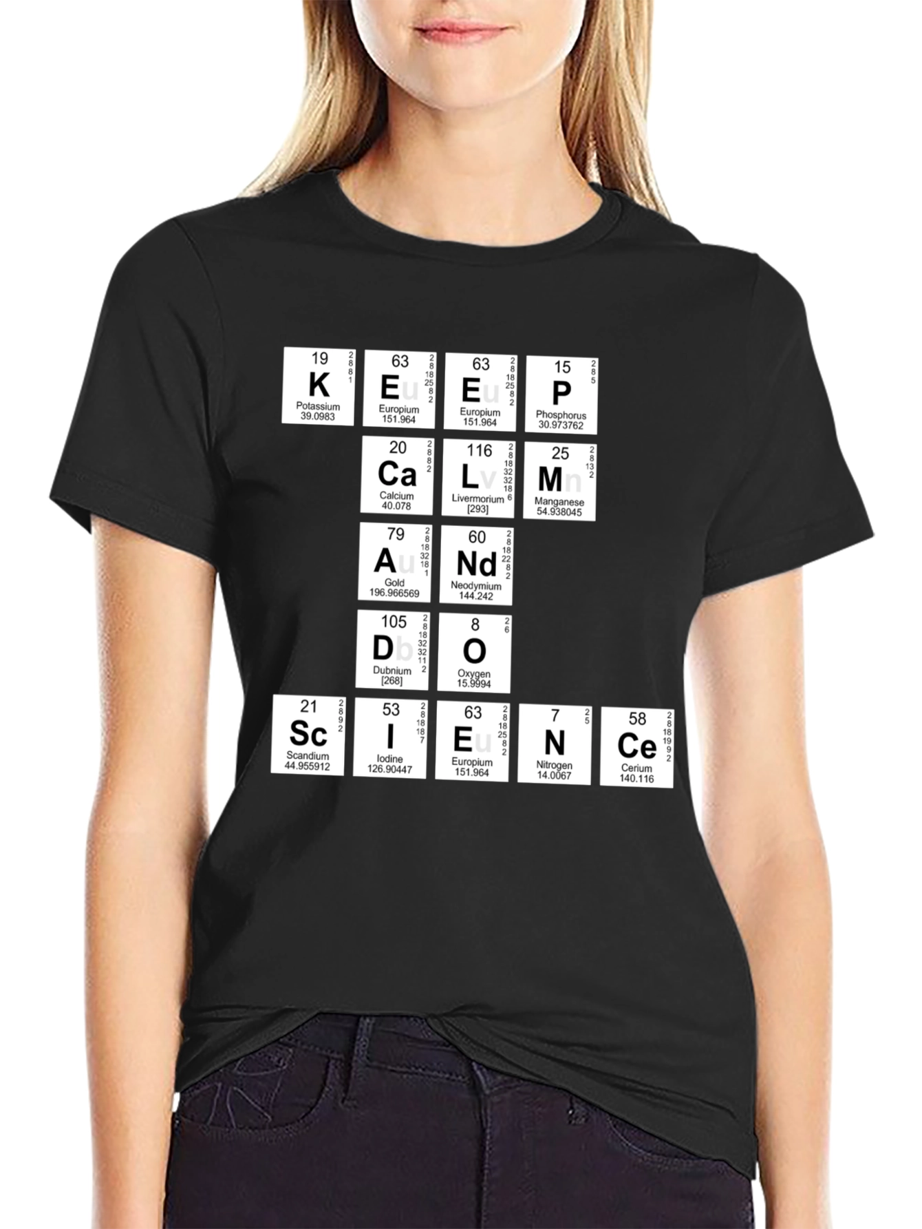 Keep Calm Science T-Shirt - Periodic Table Humor