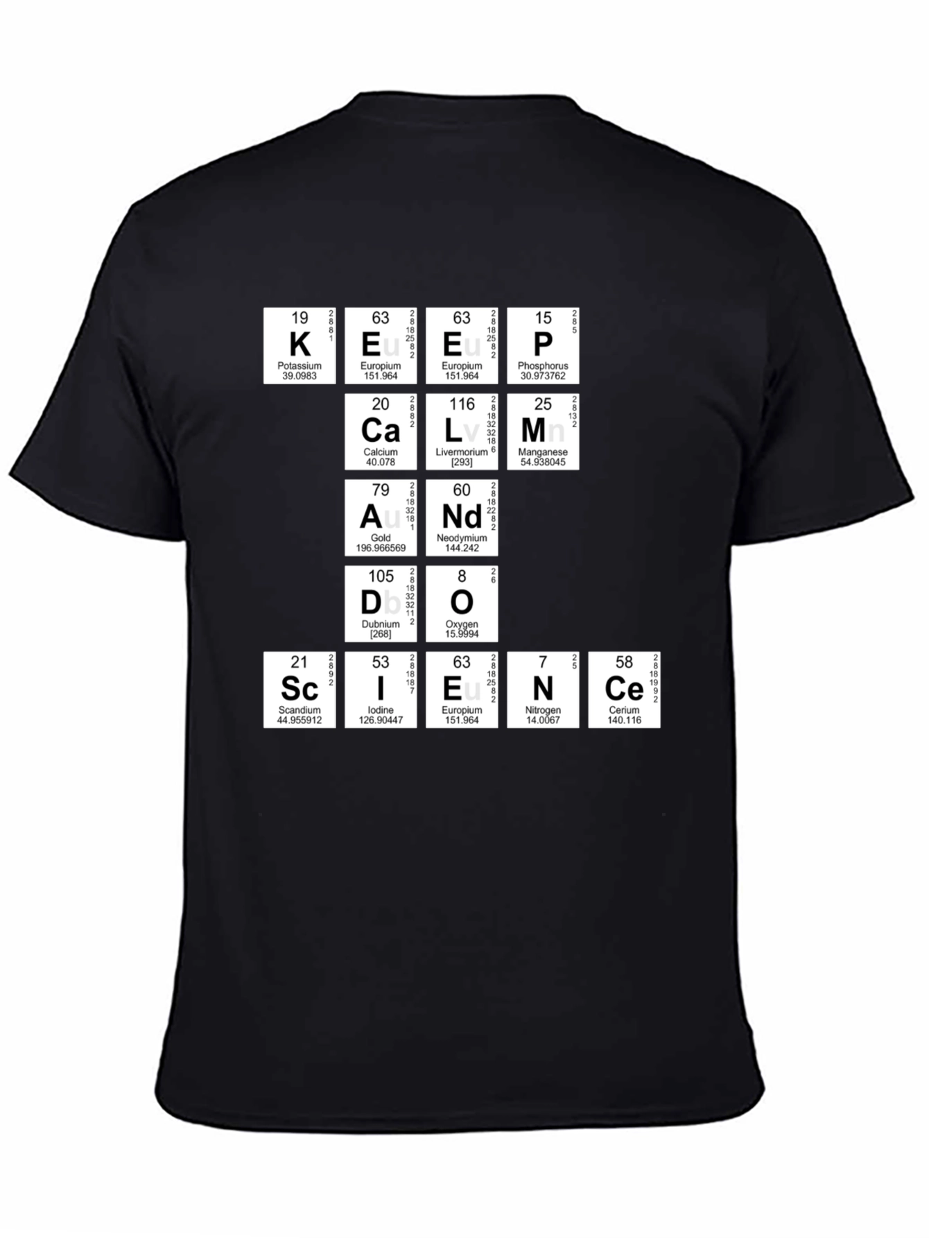 Keep Calm Science T-Shirt - Periodic Table Humor