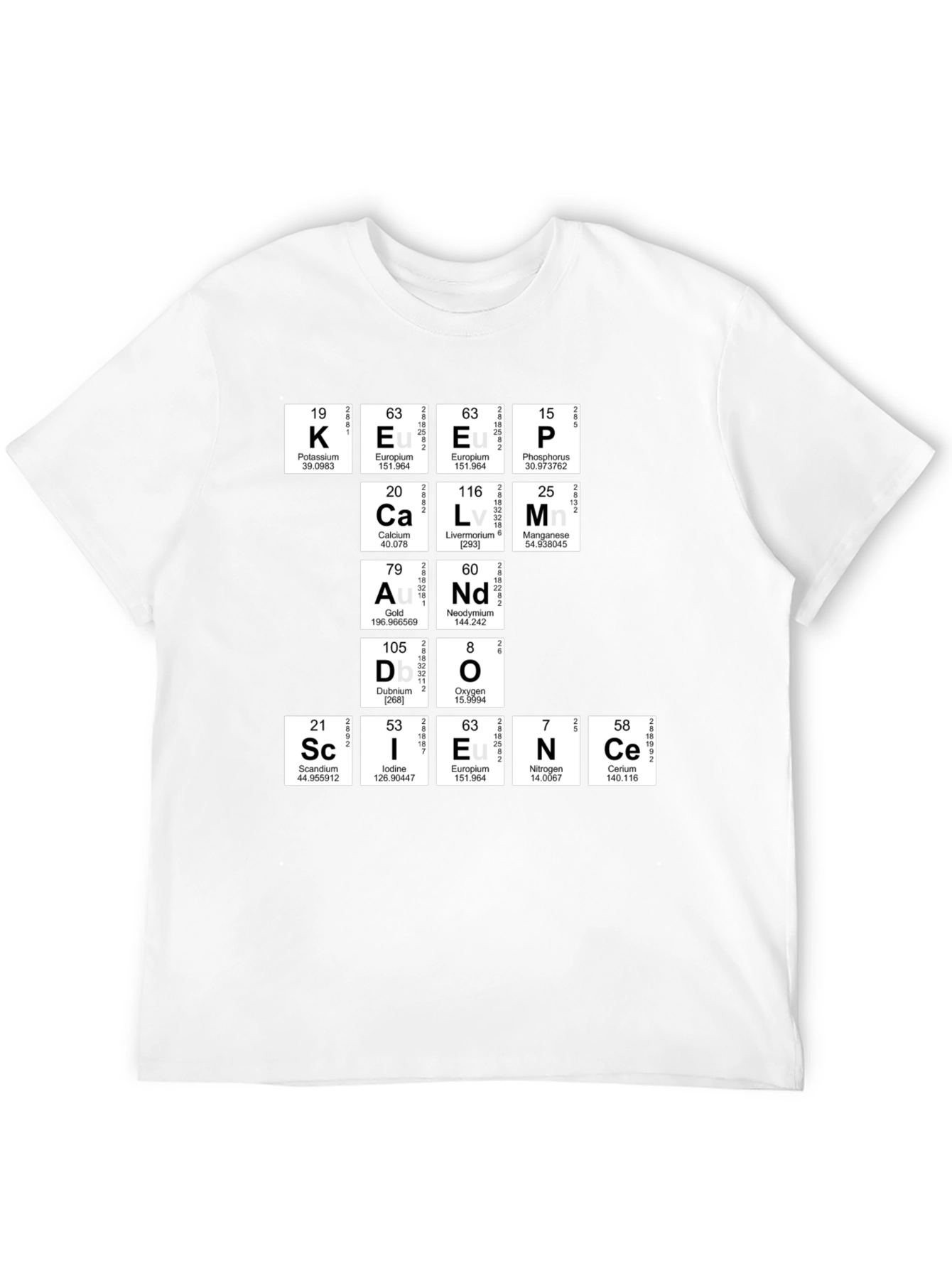 Keep Calm Science T-Shirt - Periodic Table Humor