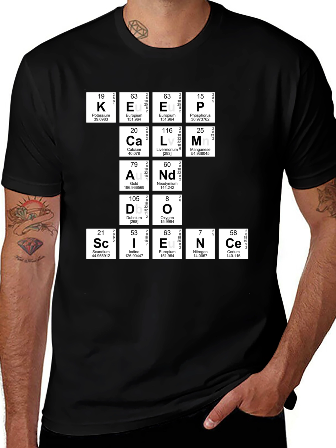 Keep Calm Science T-Shirt - Periodic Table Humor