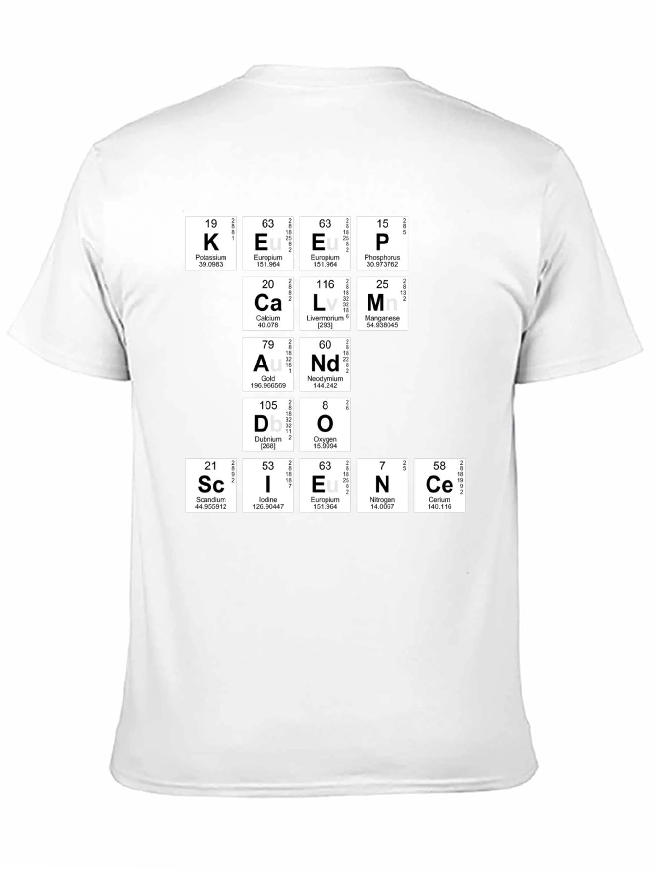Keep Calm Science T-Shirt - Periodic Table Humor