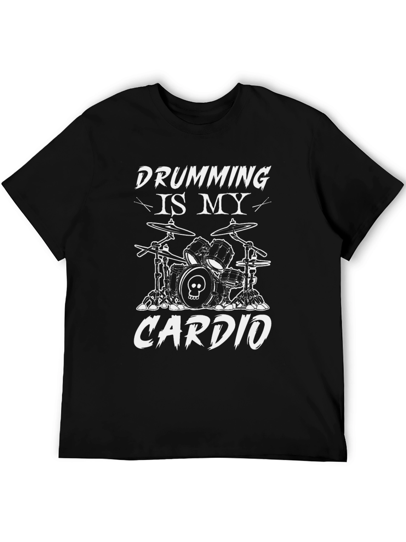 Drumming Is My Cardio Black T-Shirt