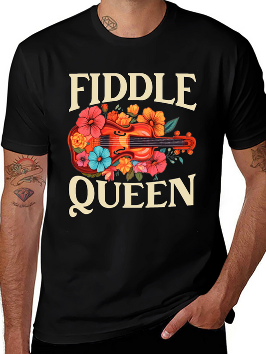 Fiddle Queen Floral T-Shirt