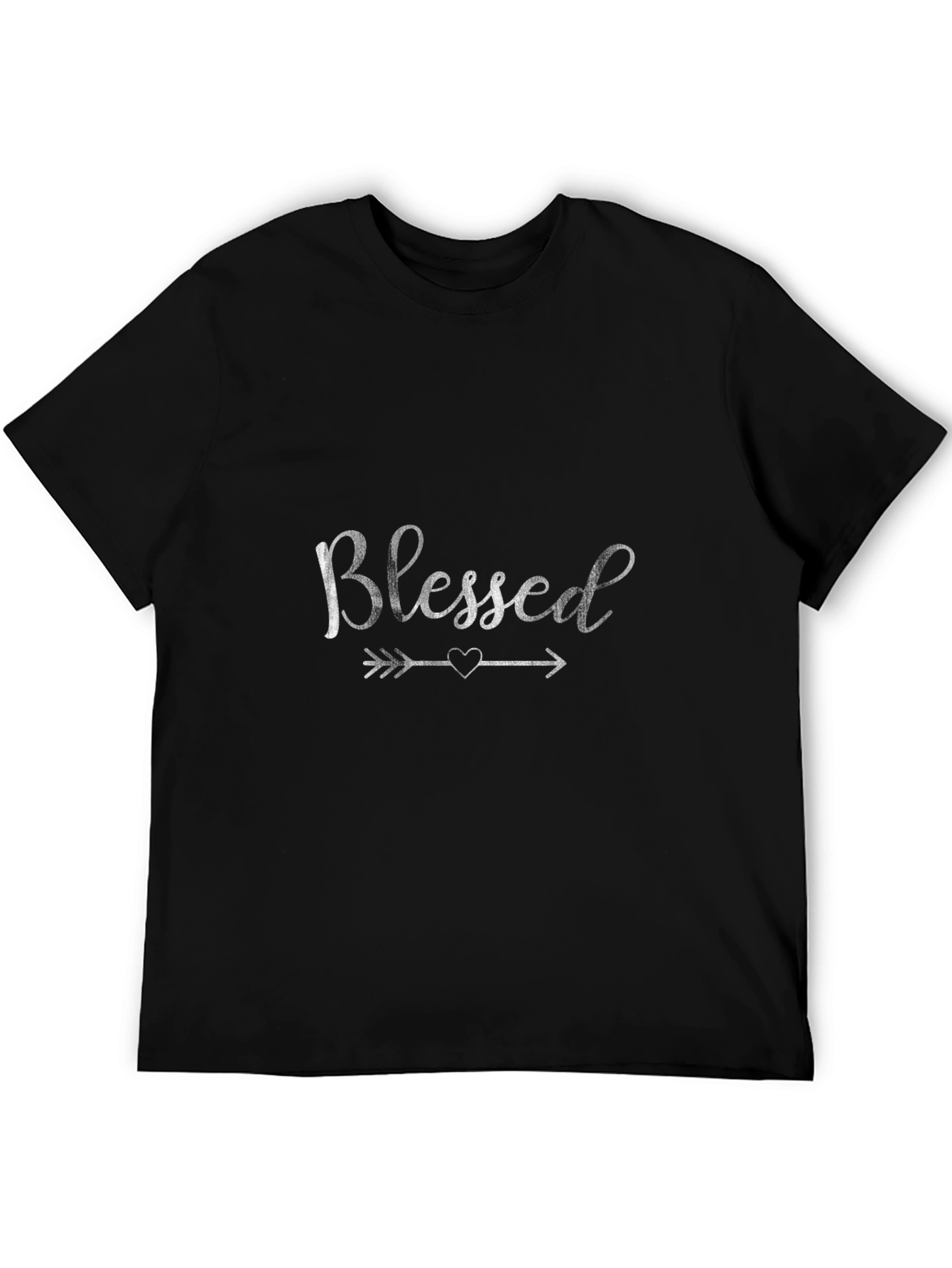 Blessed Graphic Print Black T-Shirt