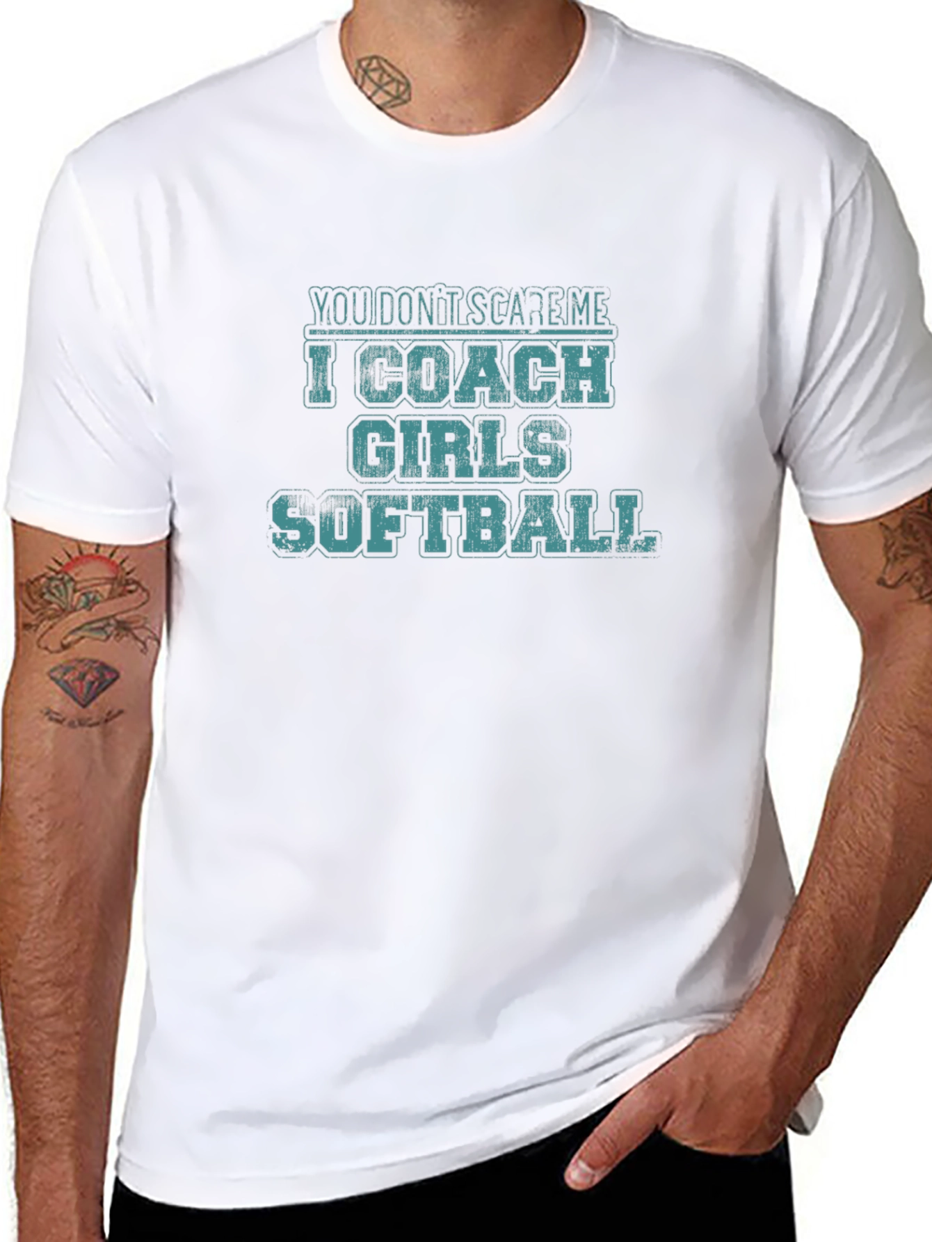 Funny Softball Coach T-Shirt - You Dont Scare Me