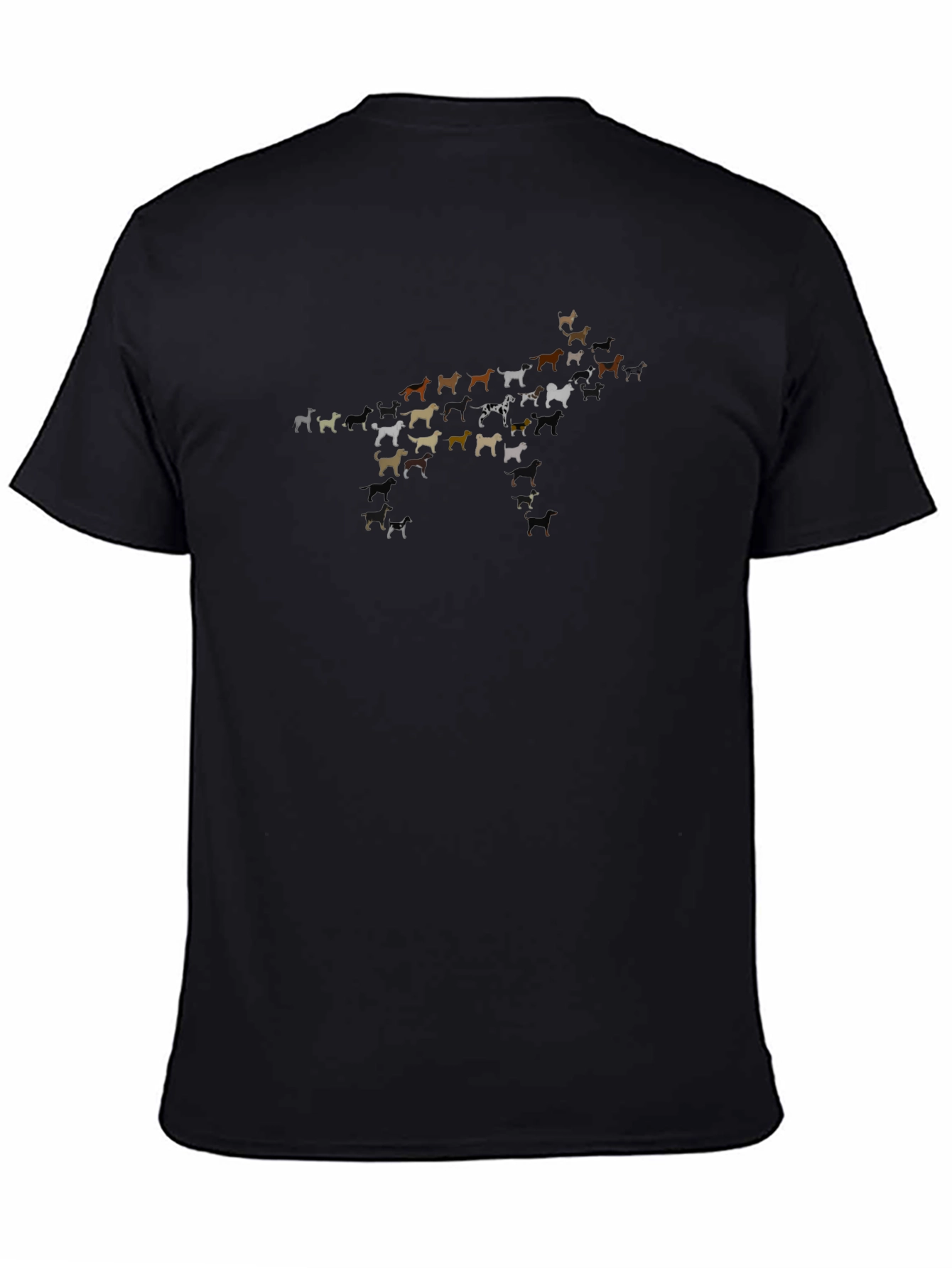 Dog Breed Silhouette T-Shirt - Black Cotton