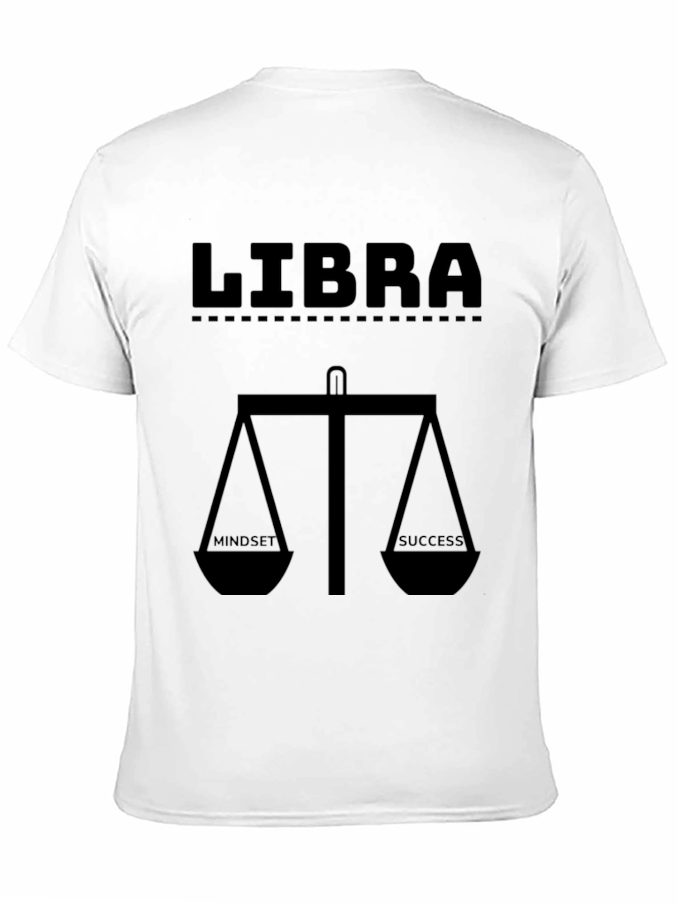 Libra Zodiac Mindset & Success Black T-Shirt