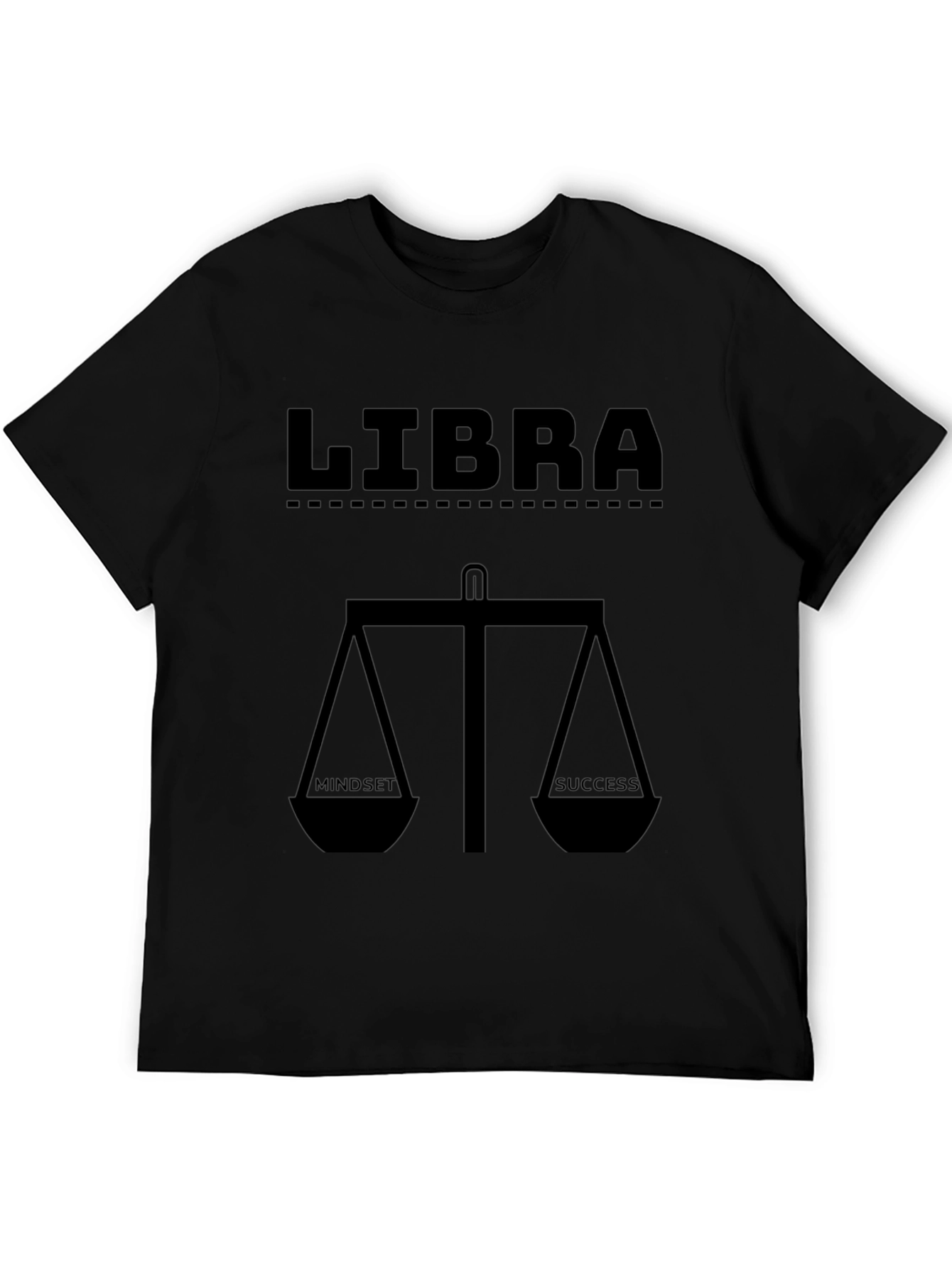 Libra Zodiac Mindset & Success Black T-Shirt