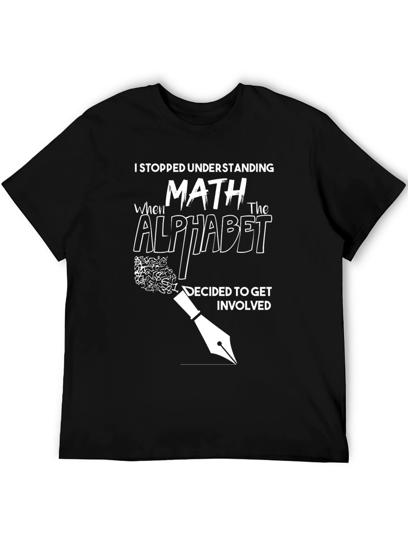Math Alphabet Funny Graphic Tee