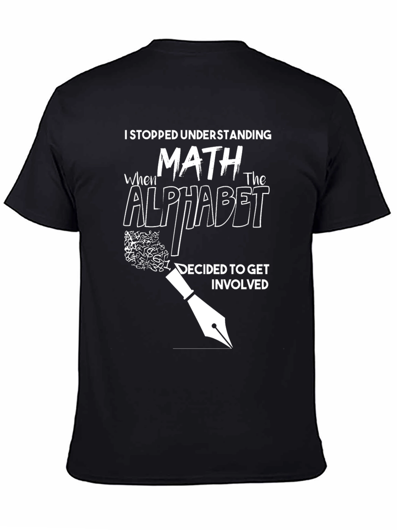 Math Alphabet Funny Graphic Tee