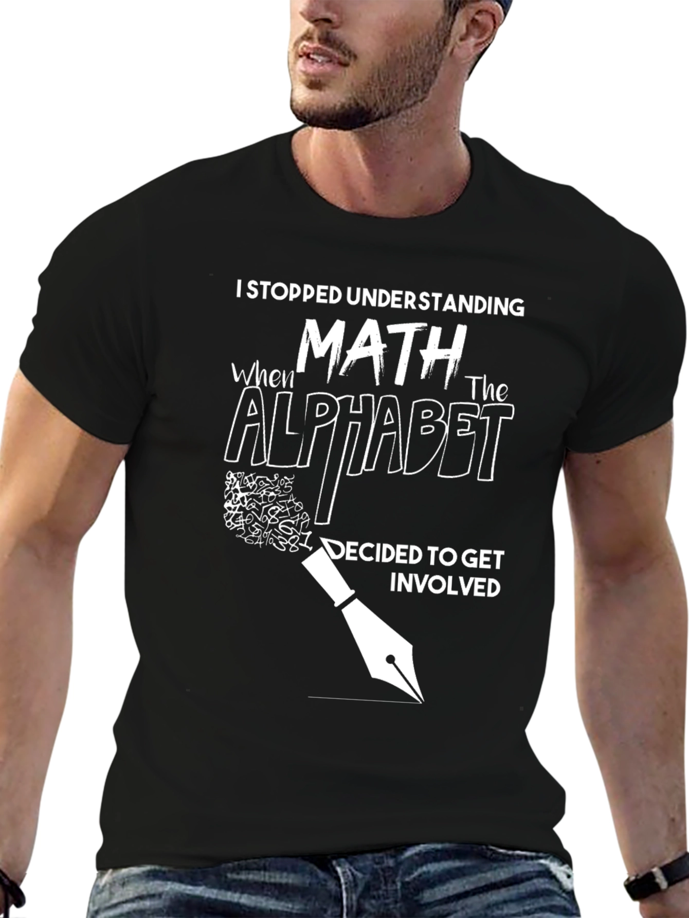 Math Alphabet Funny Graphic Tee