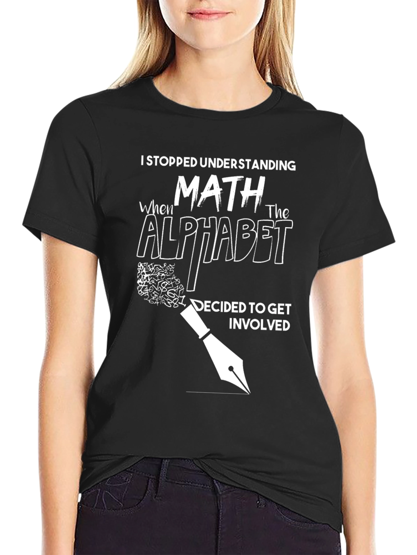 Math Alphabet Funny Graphic Tee