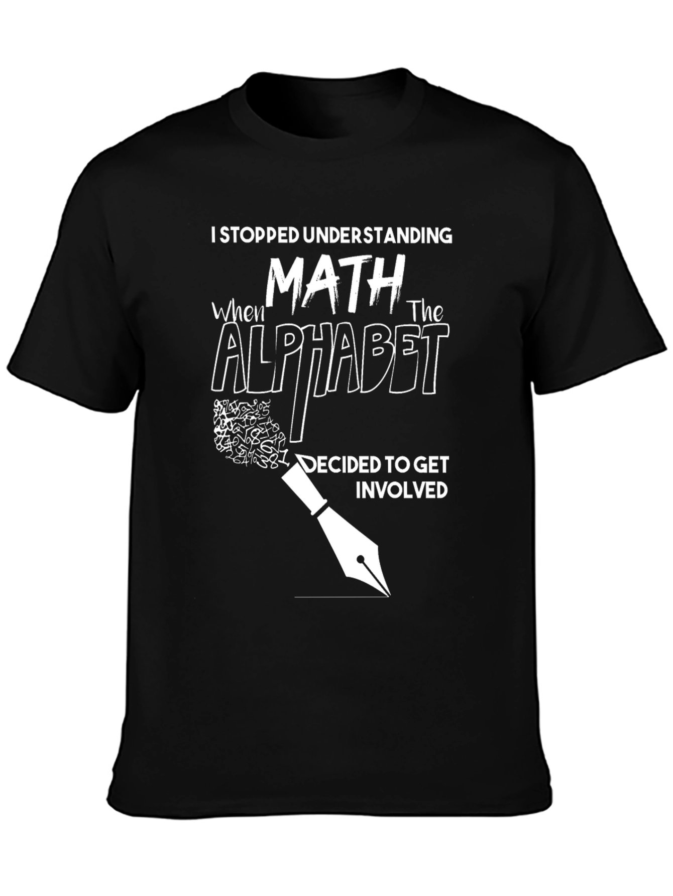 Math Alphabet Funny Graphic Tee