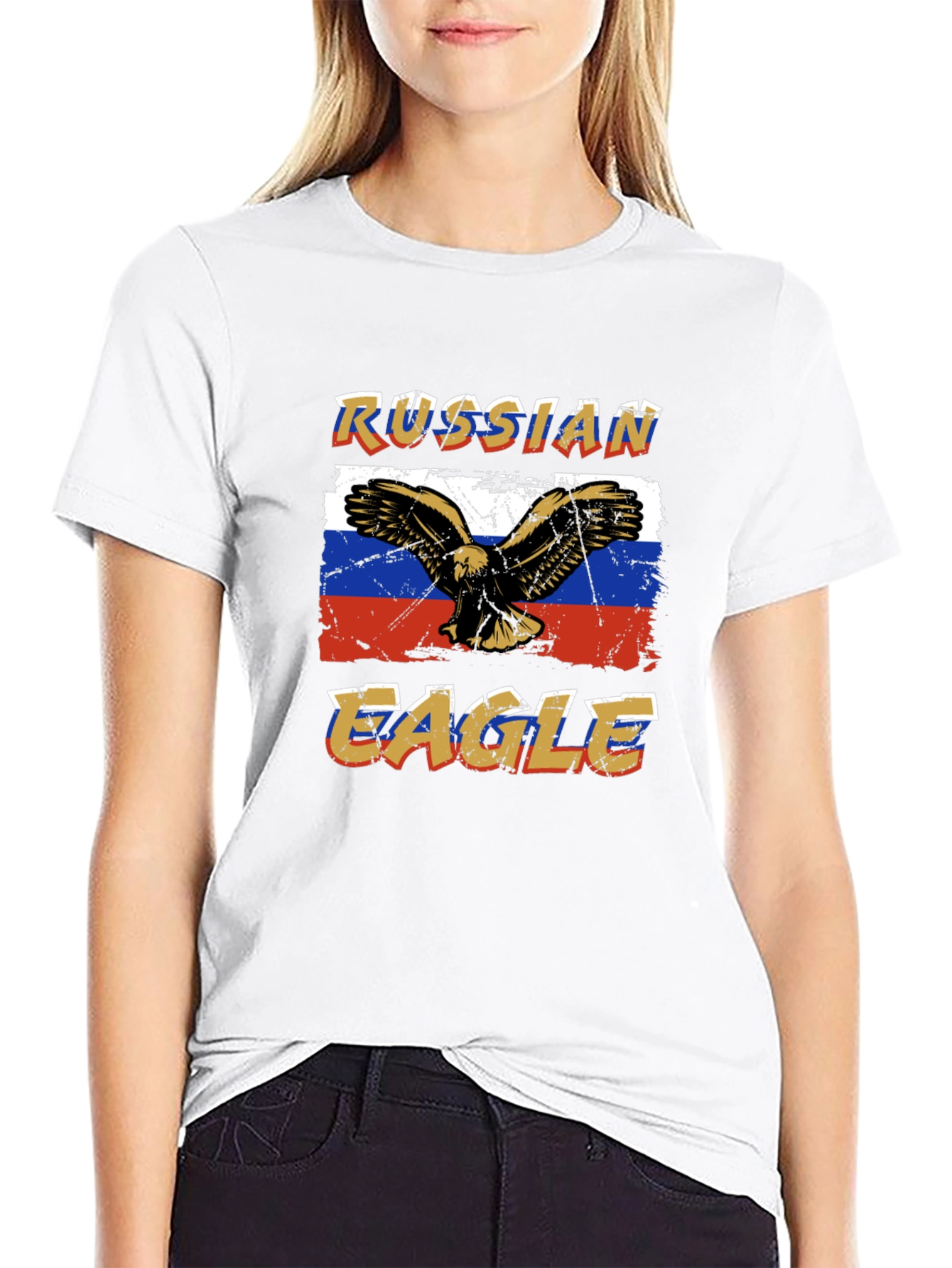 Russian Eagle Graphic T-Shirt - Black
