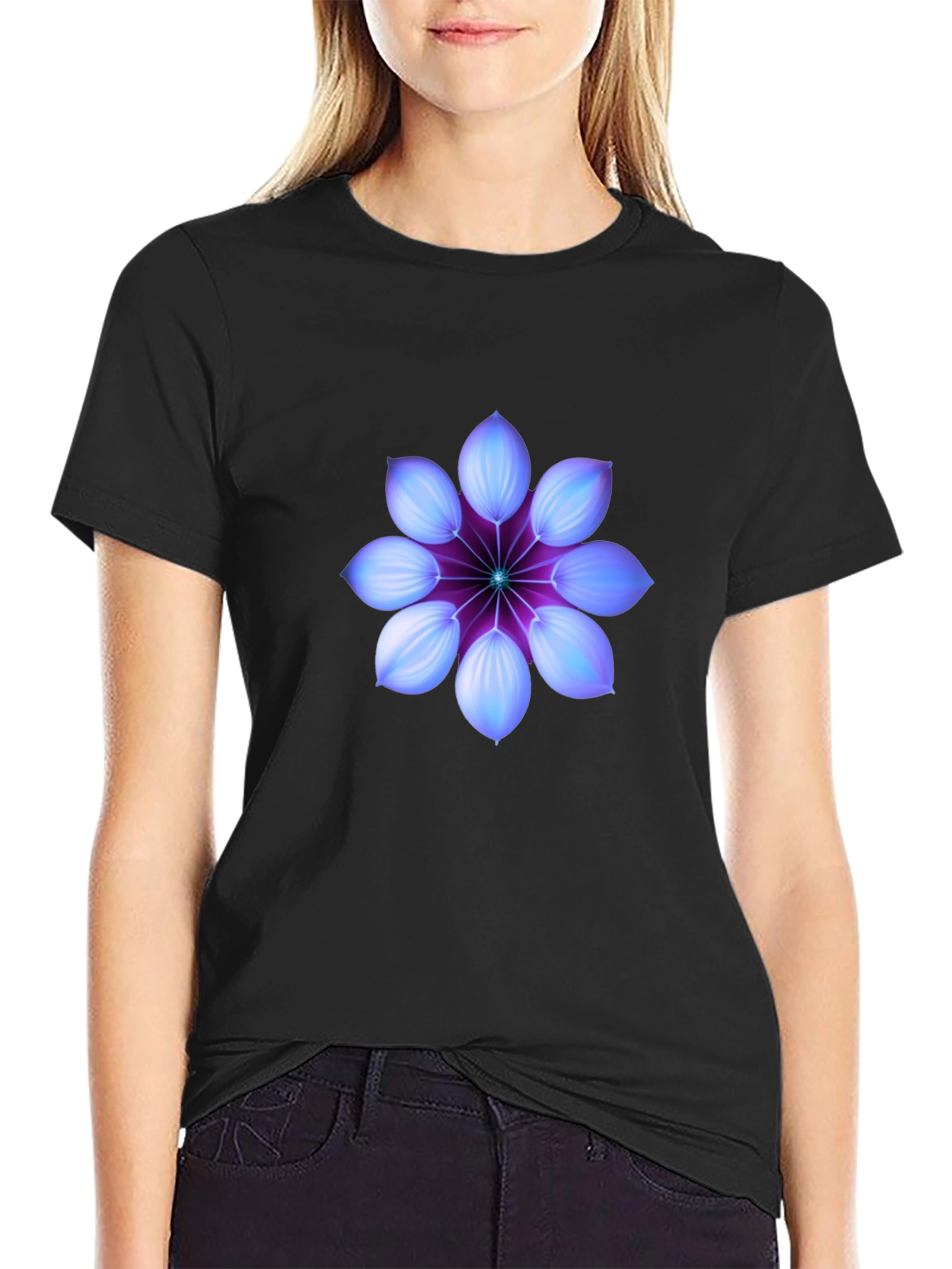 Mystic Bloom Black T-Shirt