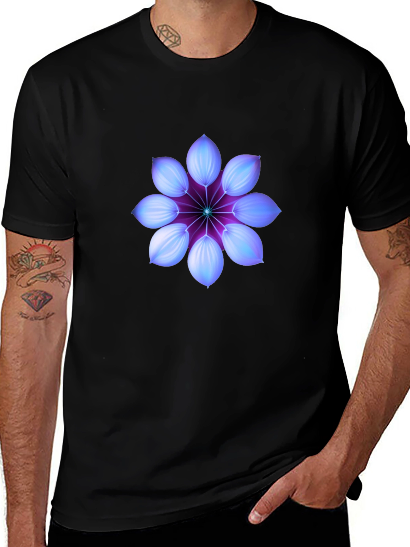 Mystic Bloom Black T-Shirt