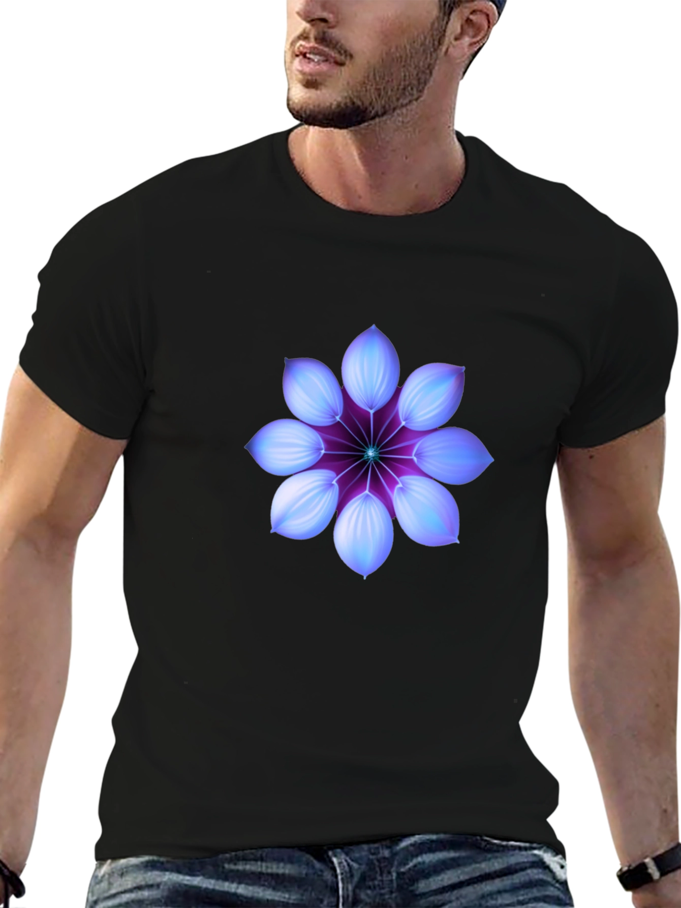 Mystic Bloom Black T-Shirt