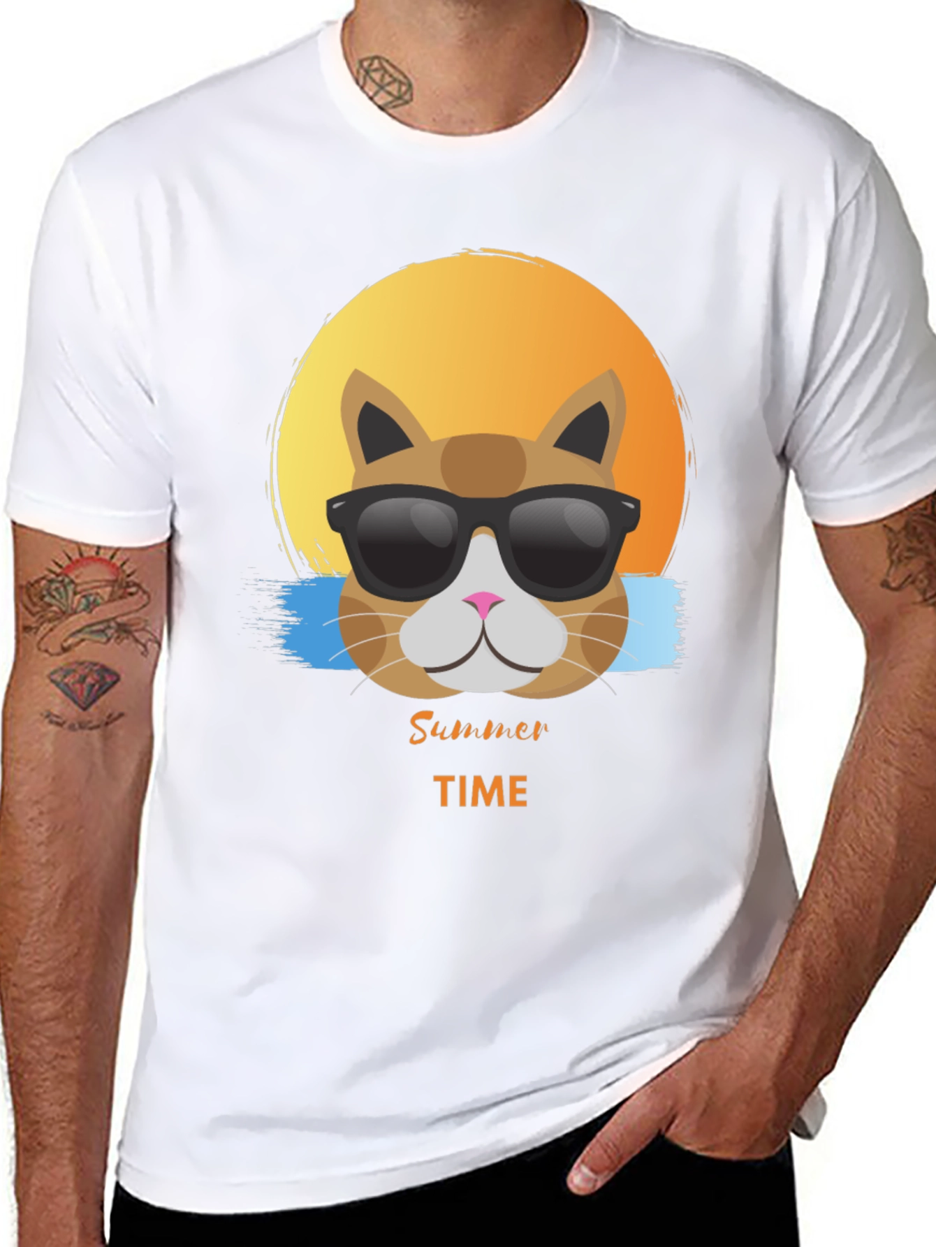 Summer Time Cat T-Shirt