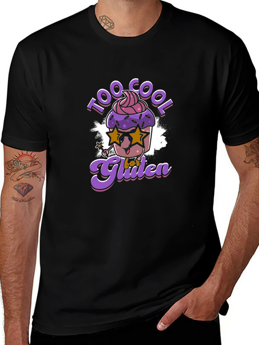 Too Cool For Gluten T-Shirt - Funny Cupcake Tee