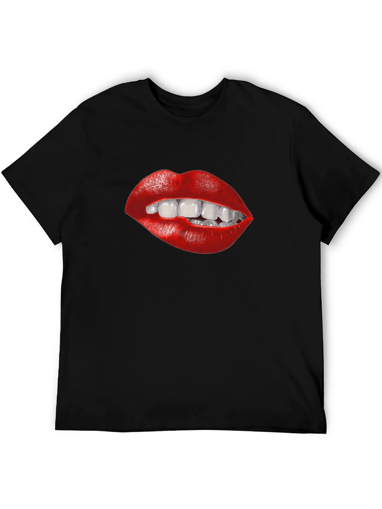 Lips Graphic Tee - Bite Me! Funny Design