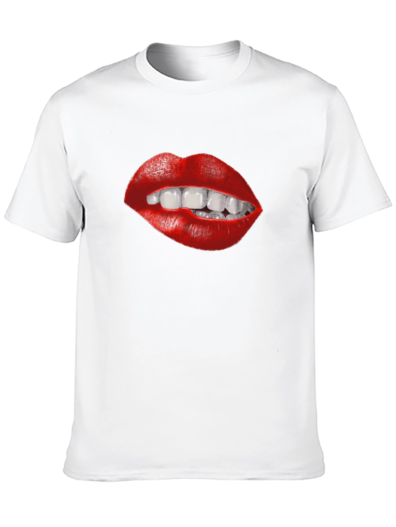 Lips Graphic Tee - Bite Me! Funny Design