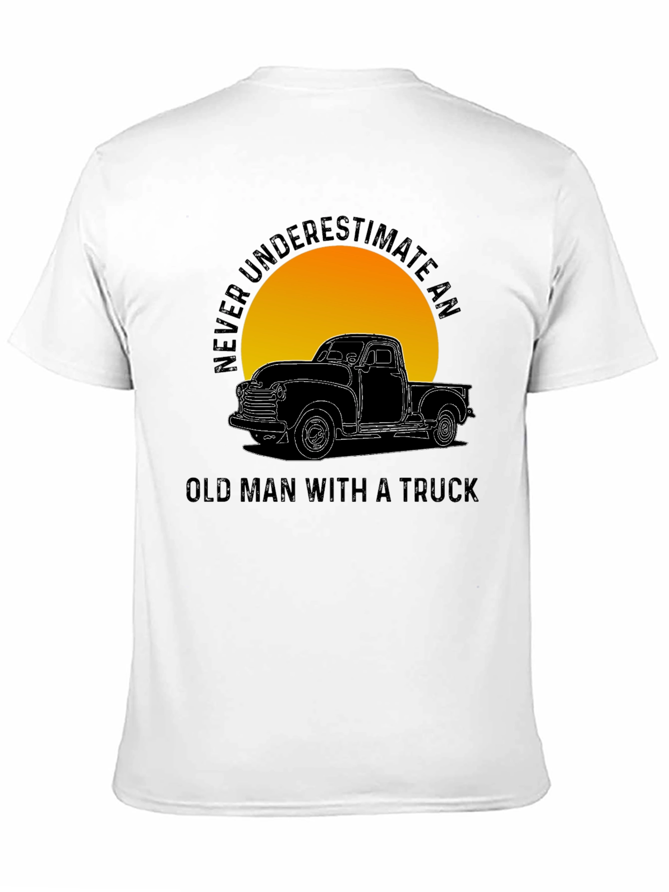 Old Man Truck Graphic Tee - Classic Black T-Shirt