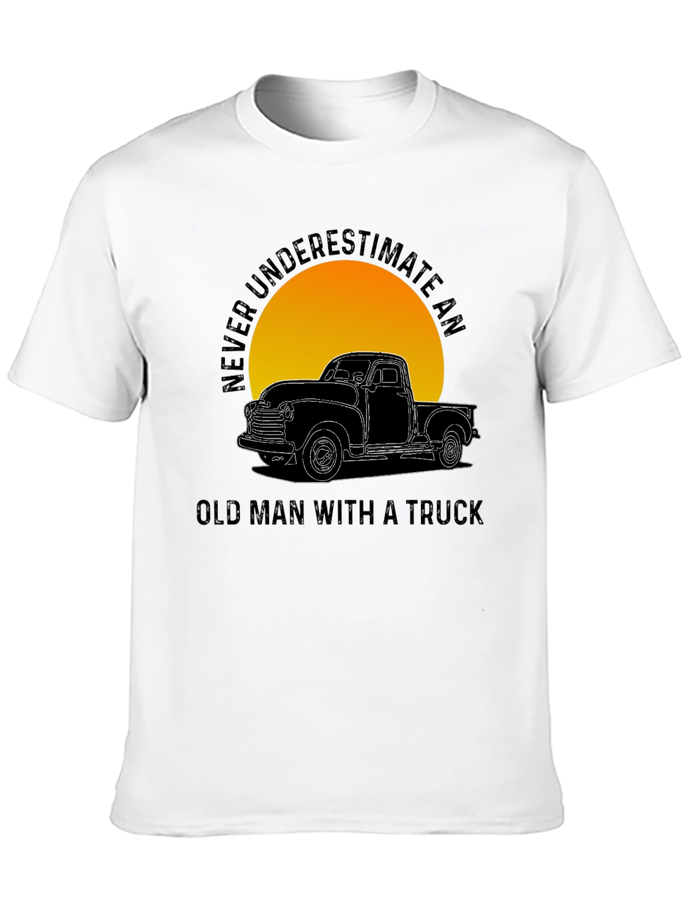 Old Man Truck Graphic Tee - Classic Black T-Shirt
