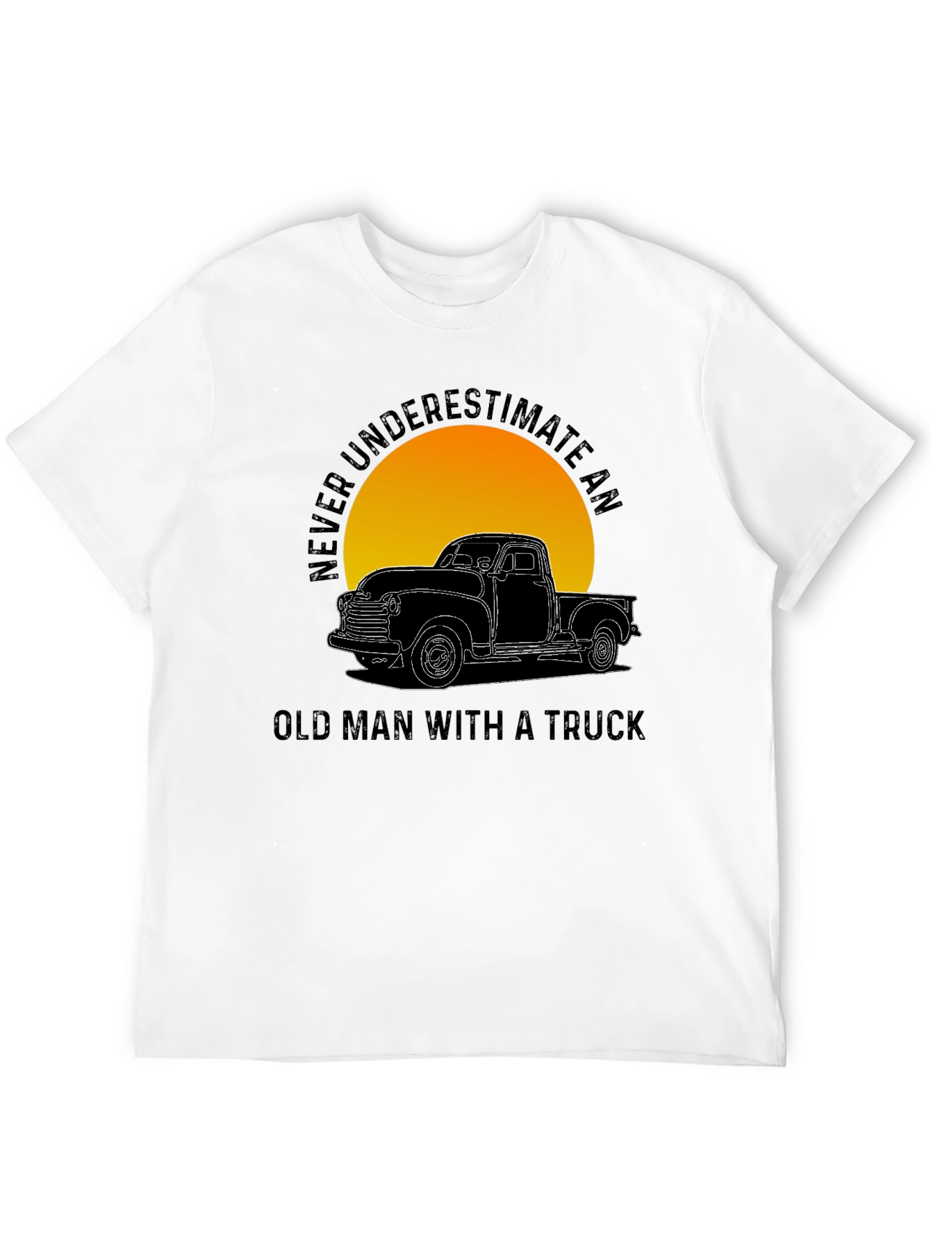 Old Man Truck Graphic Tee - Classic Black T-Shirt