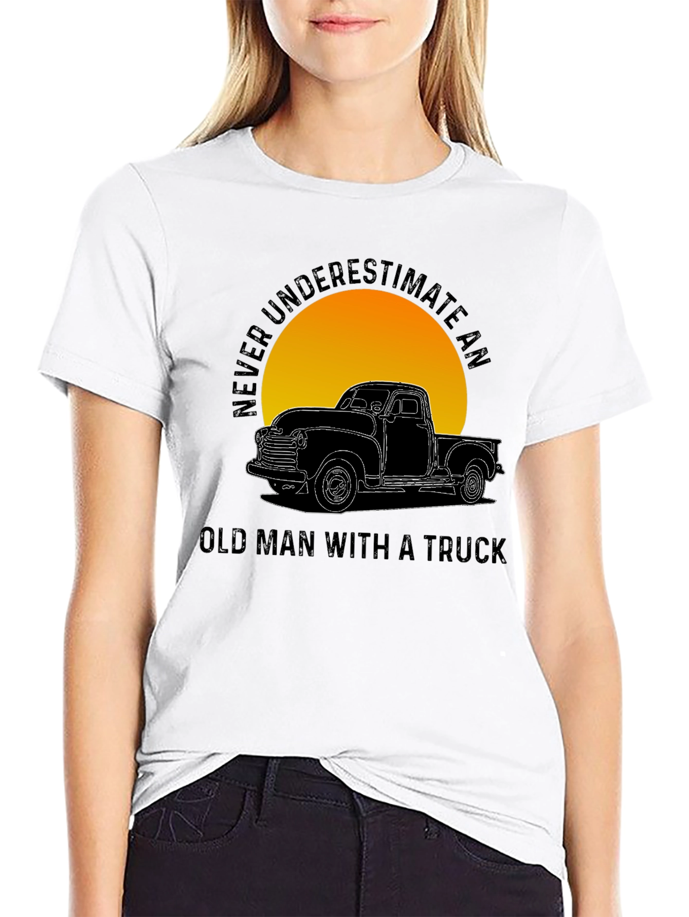Old Man Truck Graphic Tee - Classic Black T-Shirt