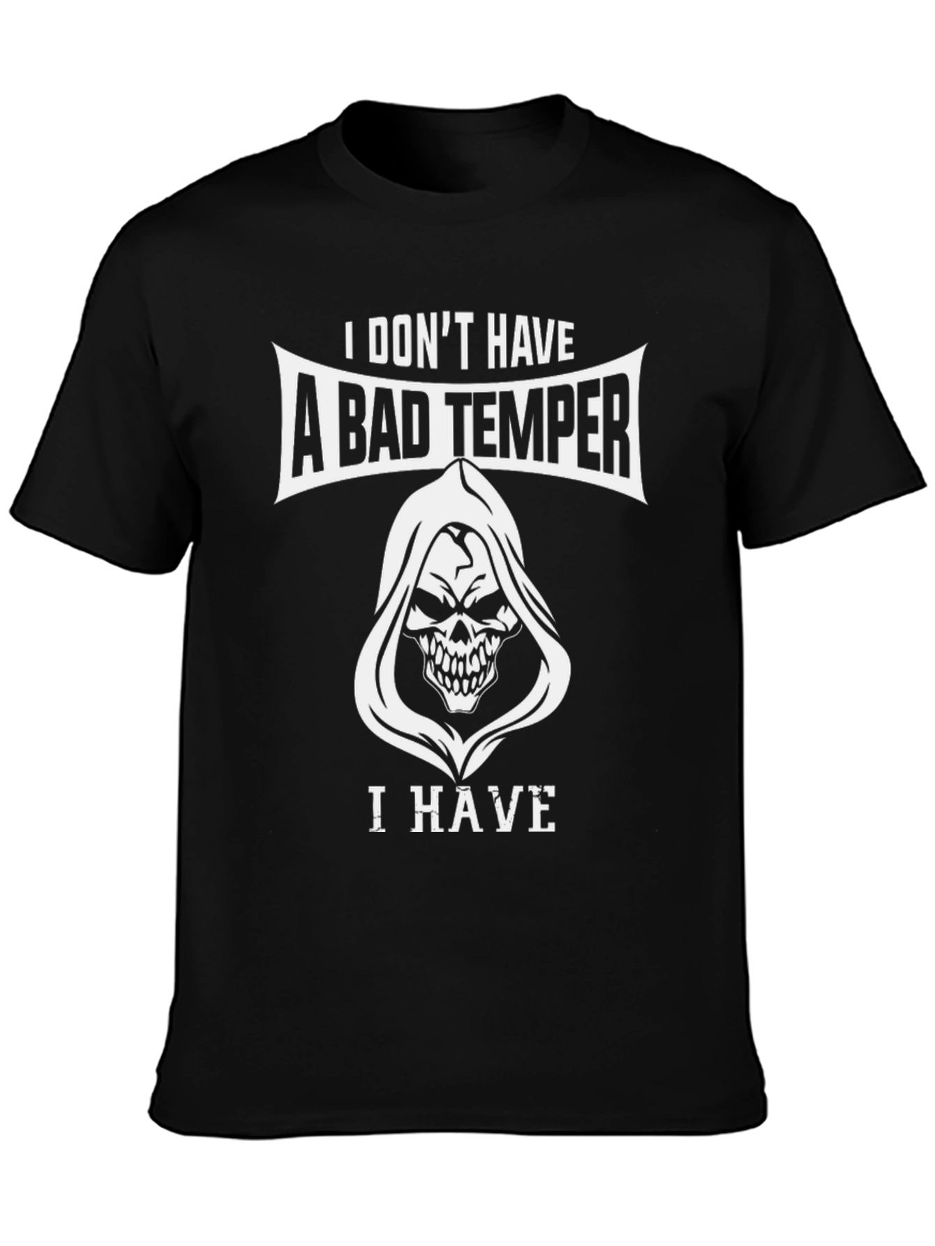 Humorous Bad Temper Graphic T-Shirt