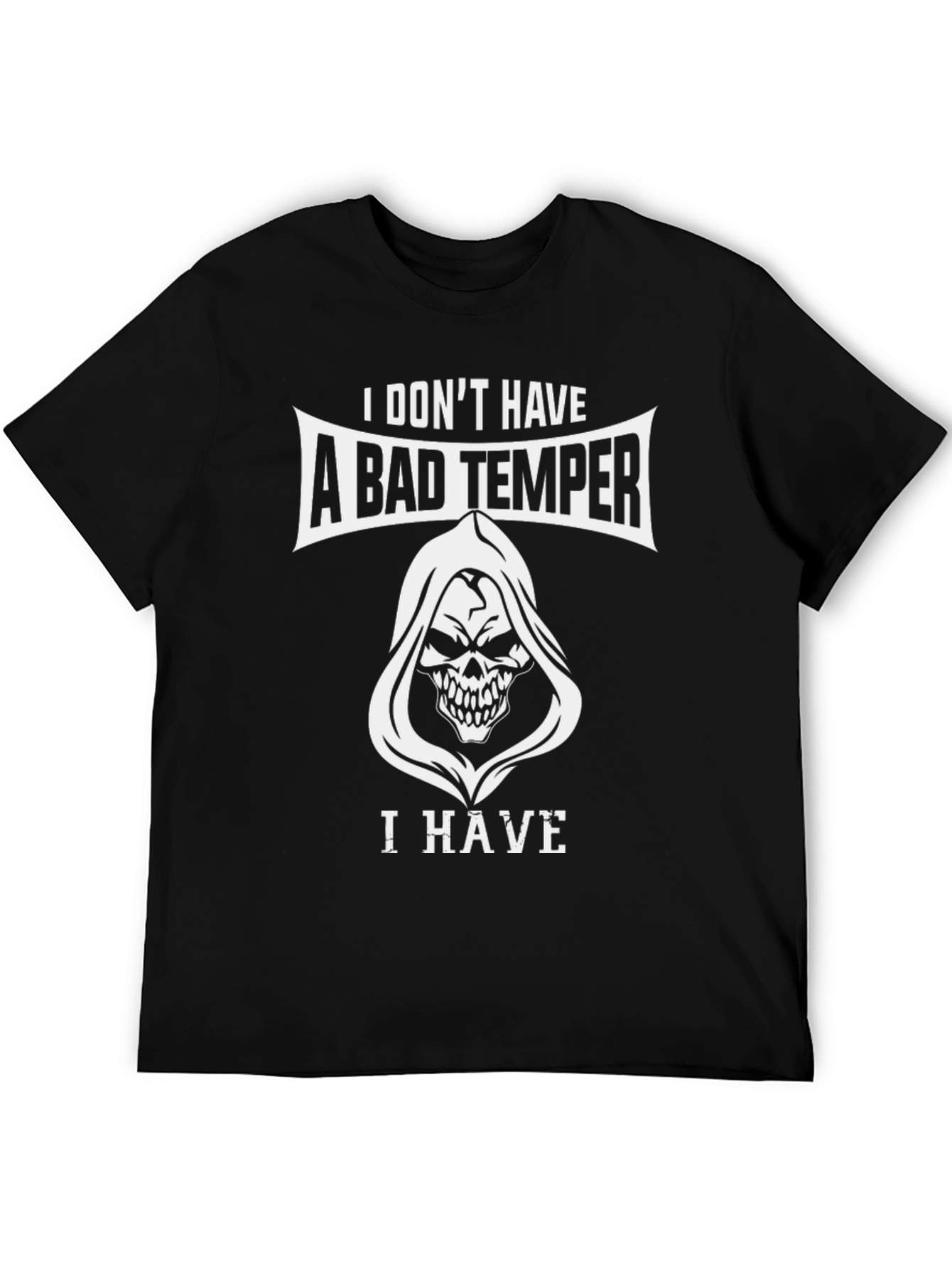 Humorous Bad Temper Graphic T-Shirt