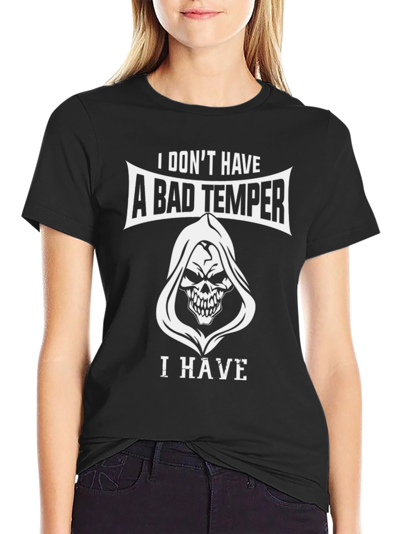 Humorous Bad Temper Graphic T-Shirt