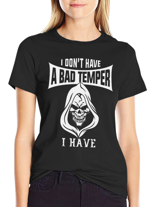Humorous Bad Temper Graphic T-Shirt